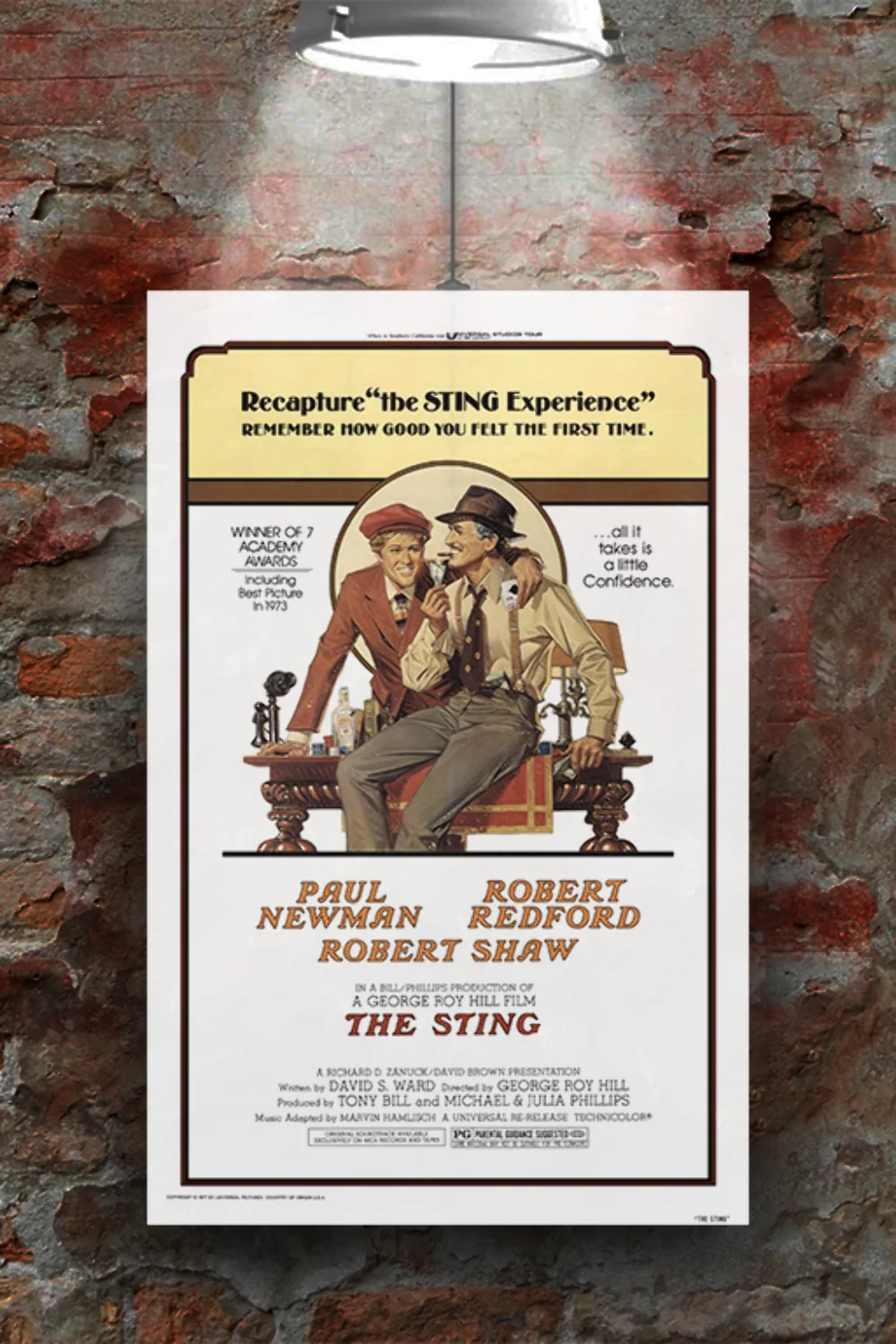 The Sting Paul Newman Robert Redford Gloss Poster | Vintage Movie Art | Retro Fi, изображение 2