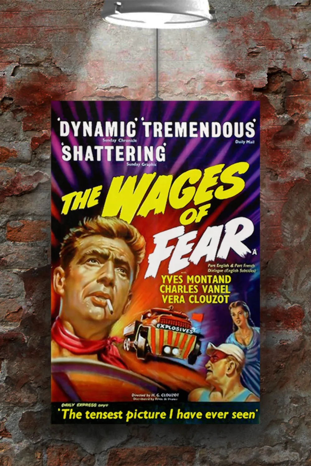 The Wages of Fear | Yves Montand | Film Poster | Gloss Finish | Movie Memorabili, изображение 2