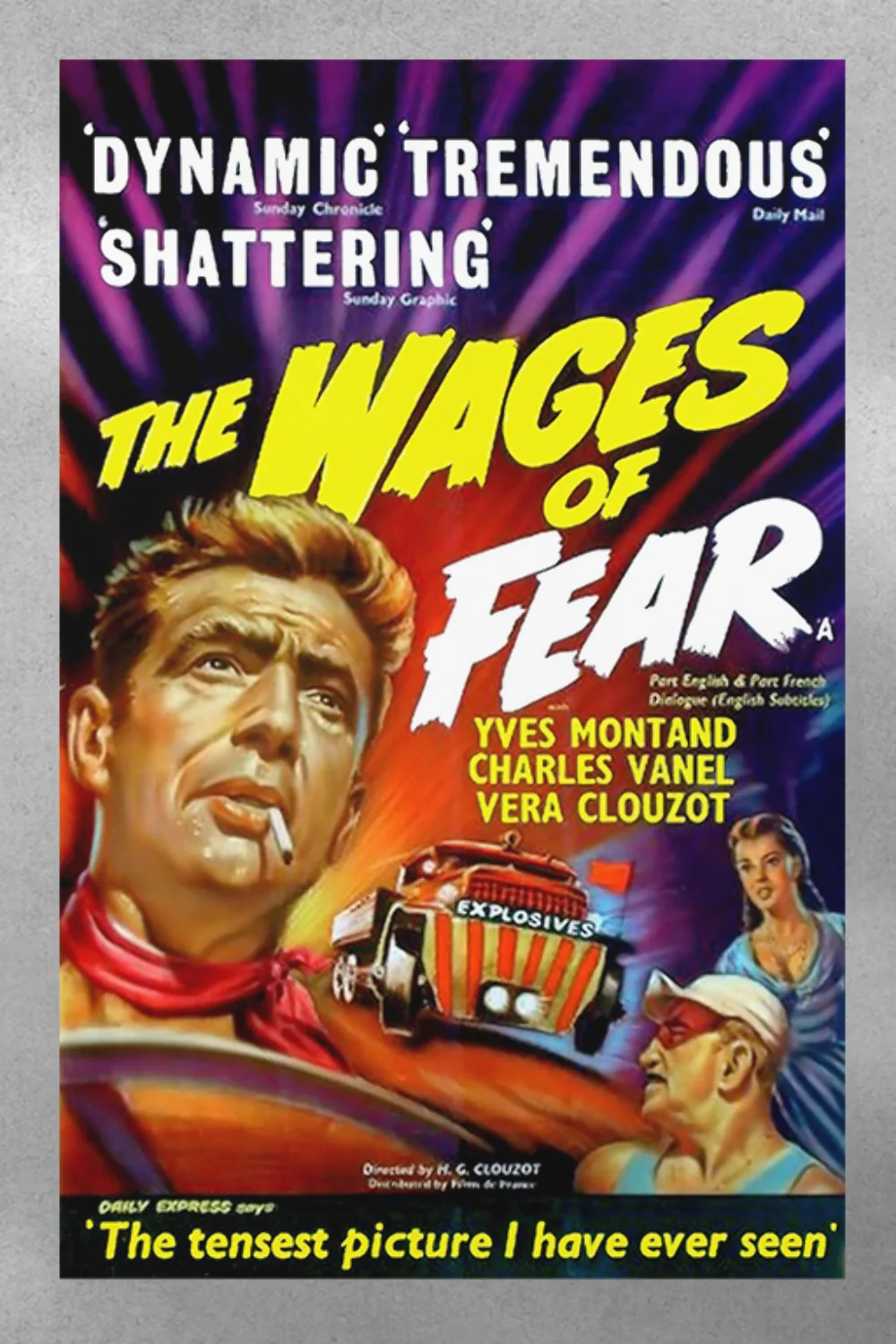 The Wages of Fear | Yves Montand | Film Poster | Gloss Finish | Movie Memorabili, изображение 3