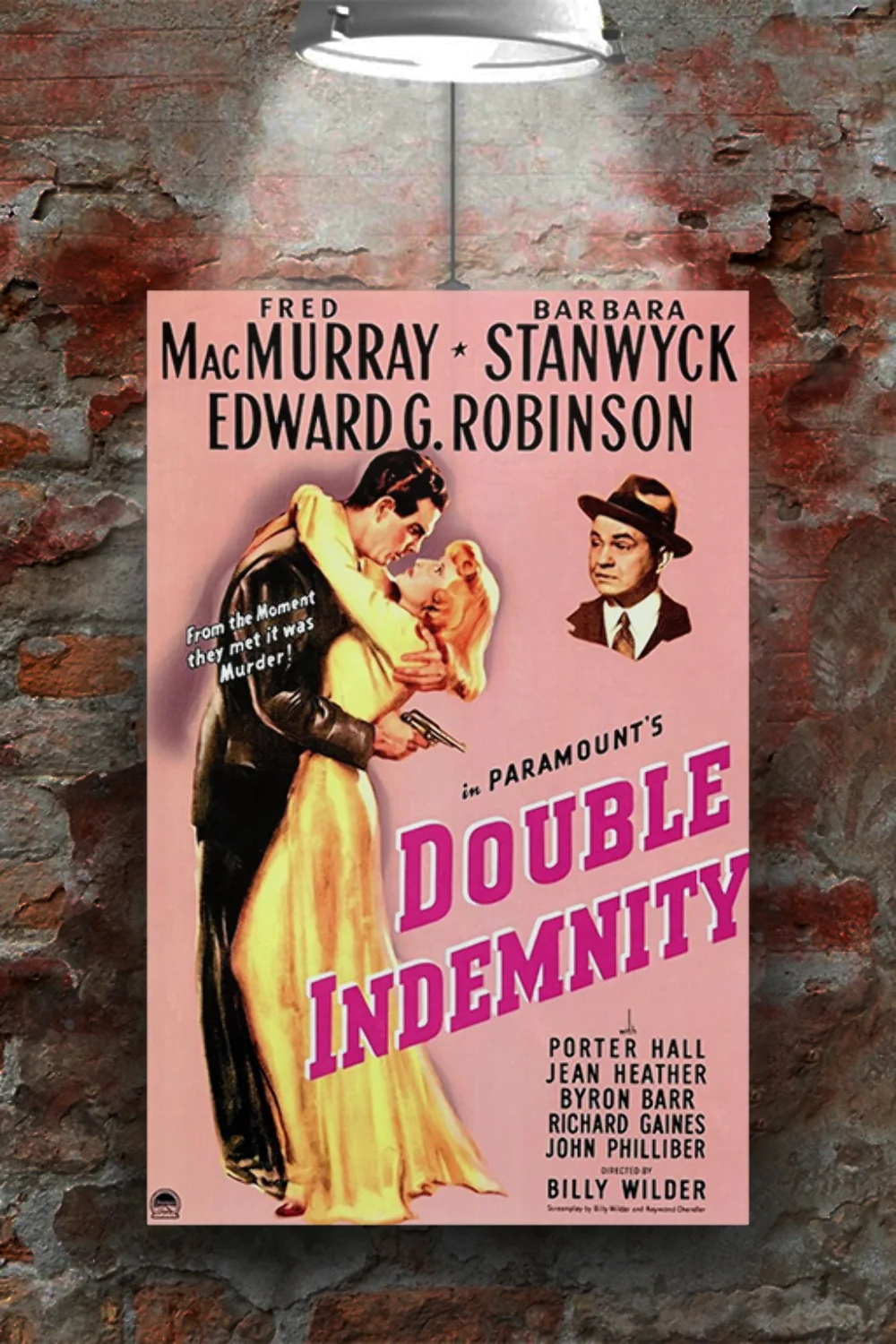 Double Indemnity Barbara Stanwyck Fred MacMurray | Film Noir Poster Vintage Desi, изображение 2