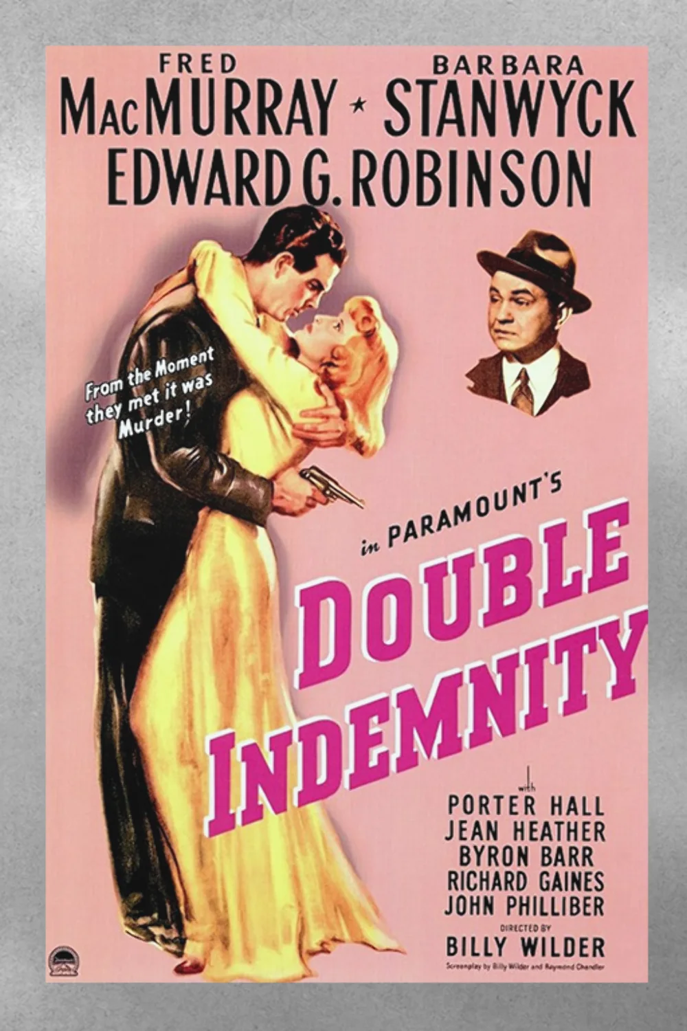 Double Indemnity Barbara Stanwyck Fred MacMurray | Film Noir Poster Vintage Desi, изображение 3