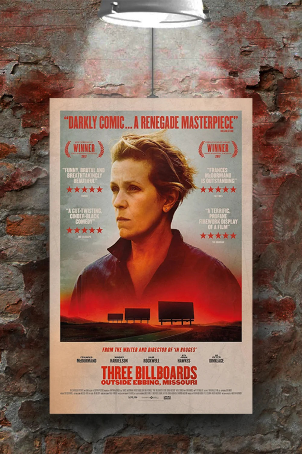 Three Billboards Outside Ebbing, Missouri Frances McDormand Poster | Film Fan Ar, изображение 2