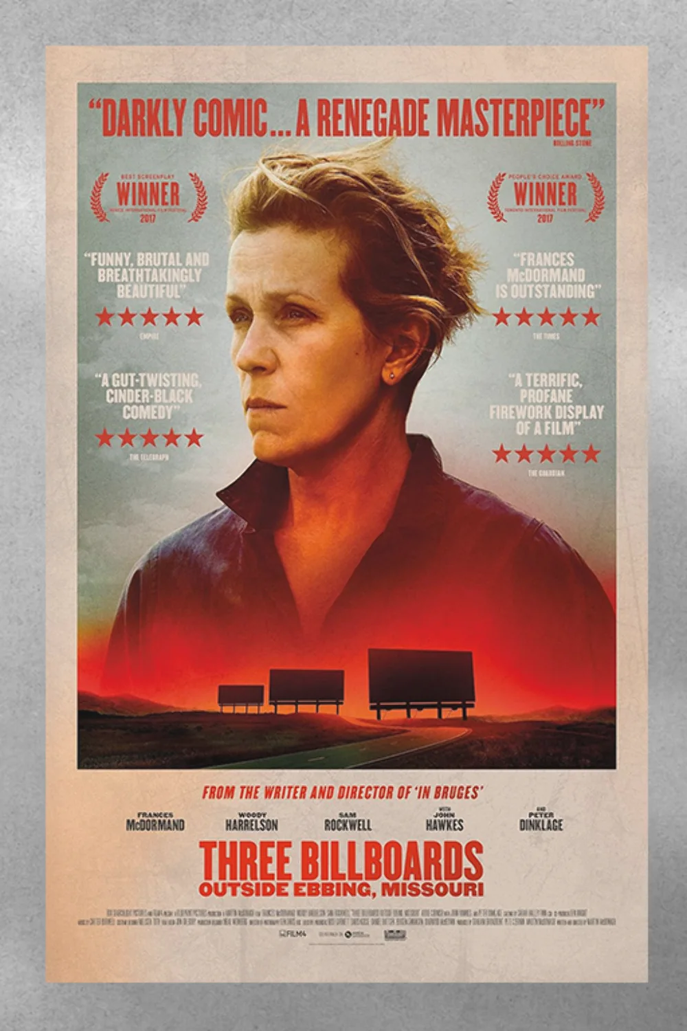Three Billboards Outside Ebbing, Missouri Frances McDormand Poster | Film Fan Ar, изображение 3