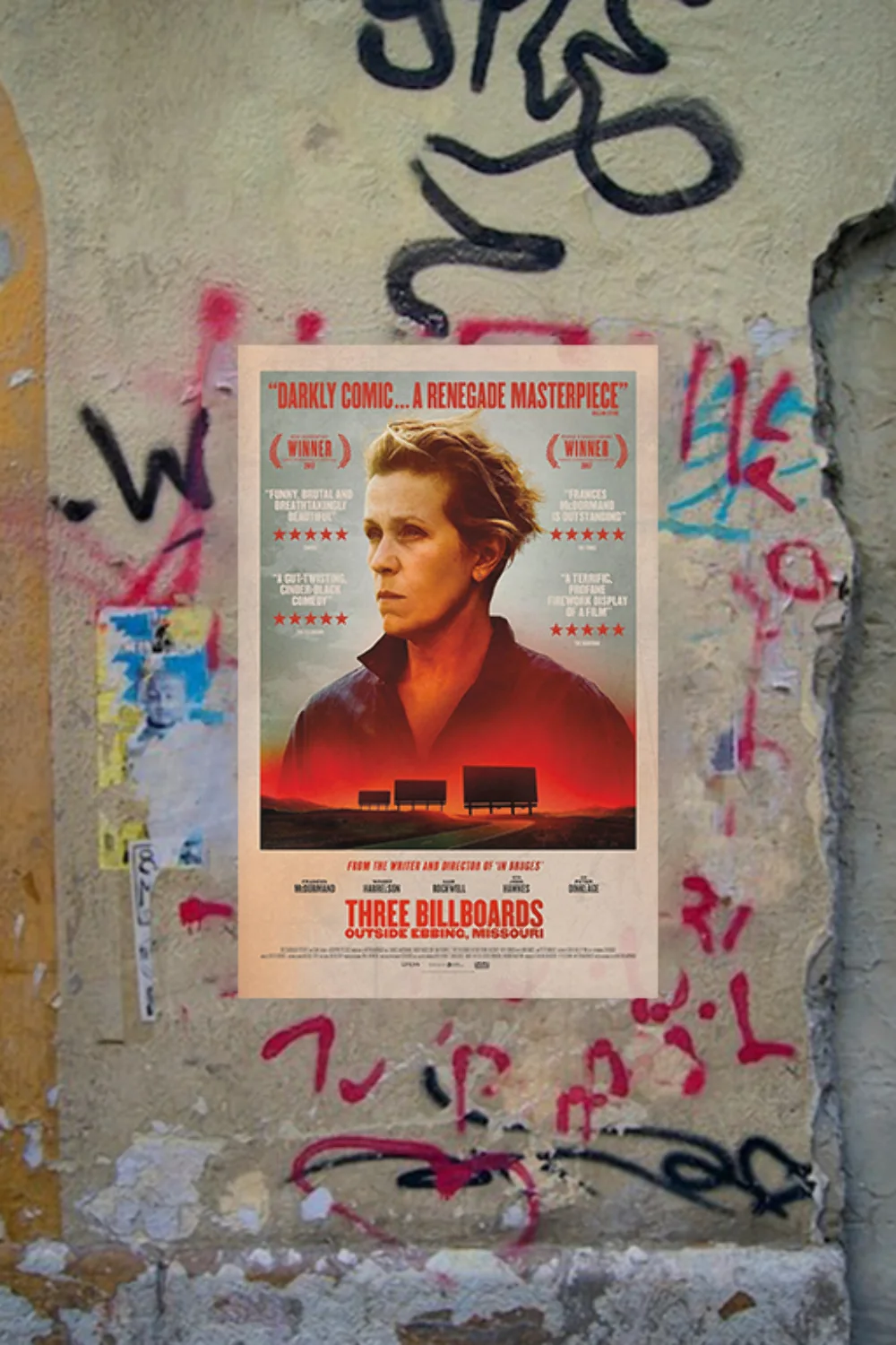 Three Billboards Outside Ebbing, Missouri Frances McDormand Poster | Film Fan Ar, изображение 4