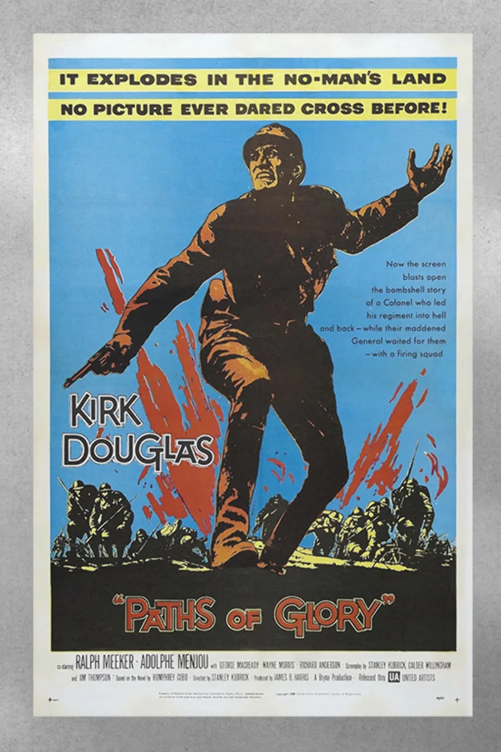 Paths of Glory Kirk Douglas Gloss Film Poster | Classic War Movie Memorabilia |, изображение 3