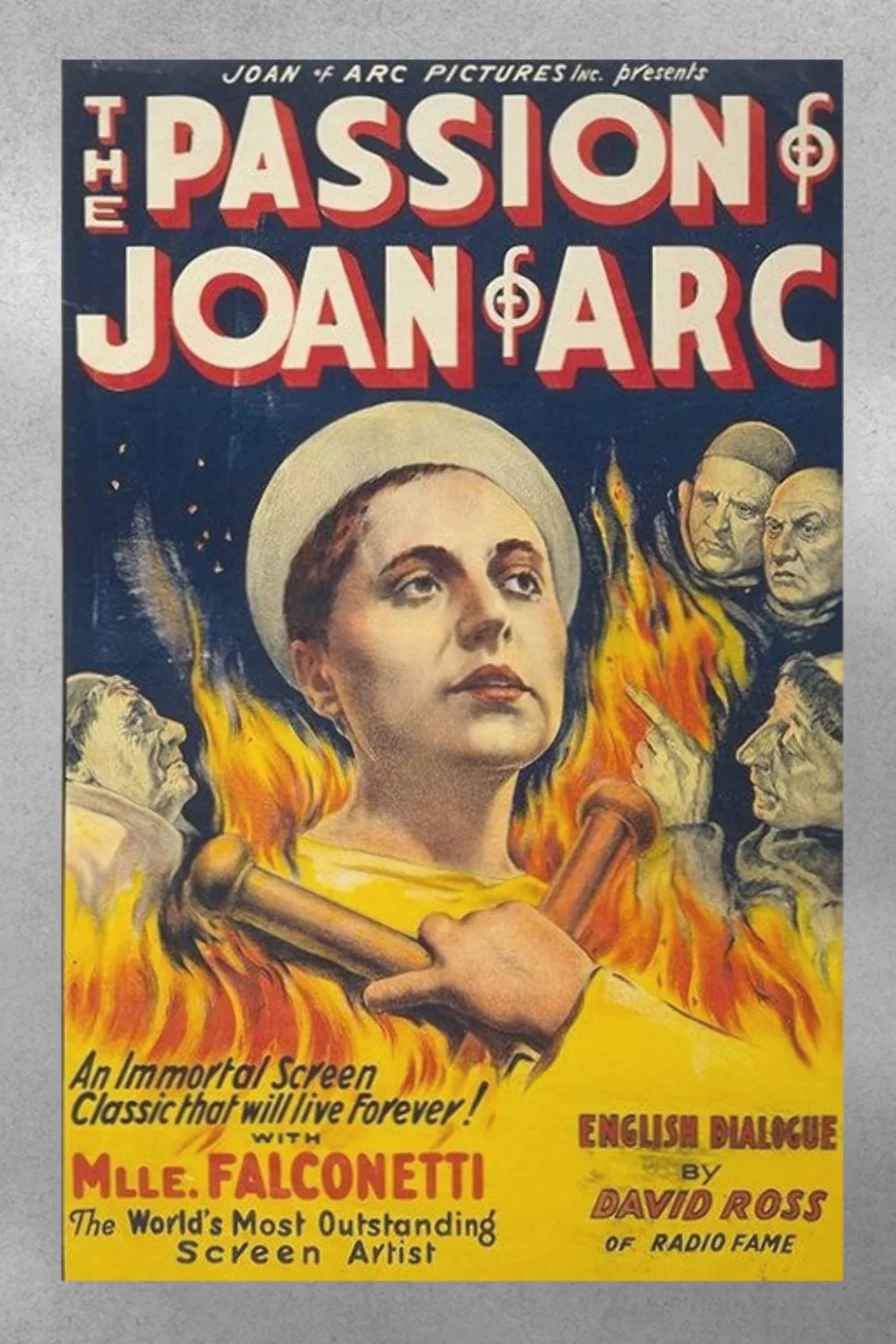 The Passion of Joan of Arc | Renée Falconetti | Gloss Film Poster Art | Vintage, изображение 3