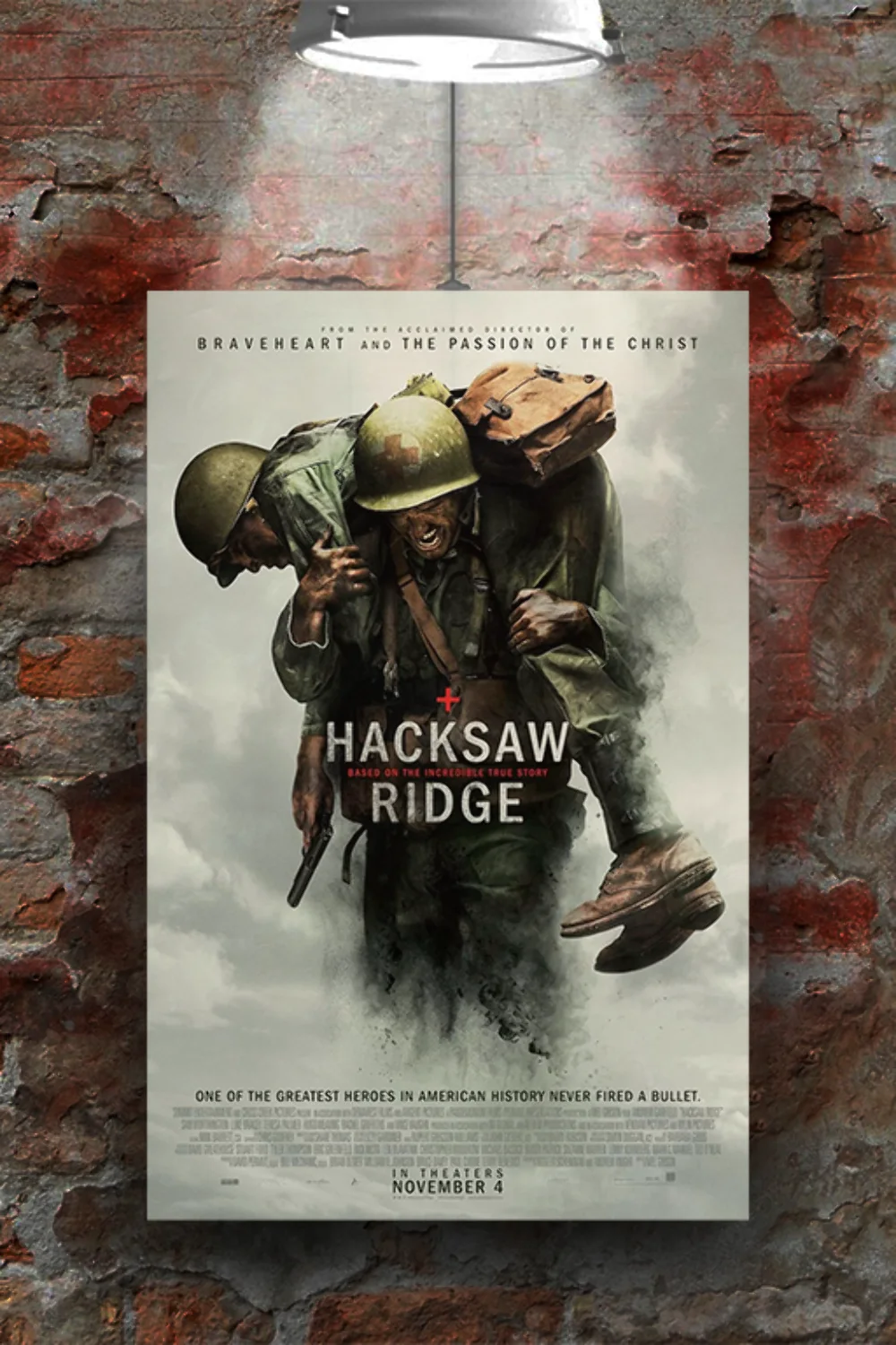 Hacksaw Ridge Andrew Garfield Gloss Poster Film Art Print | War Movie Memorabili, изображение 2