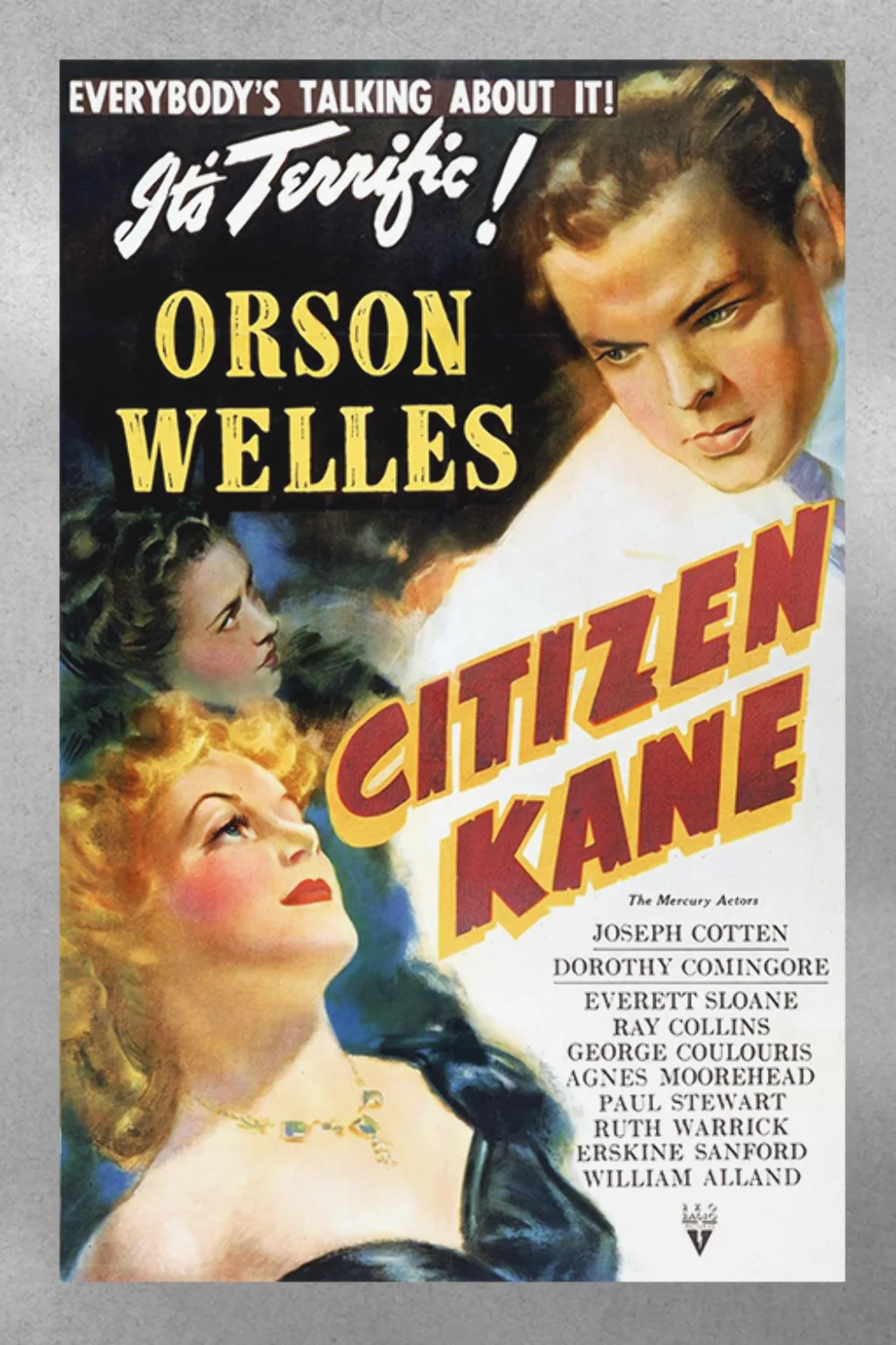 Citizen Kane | Orson Welles | Vintage Movie Poster | Film Memorabilia | Classic, изображение 3
