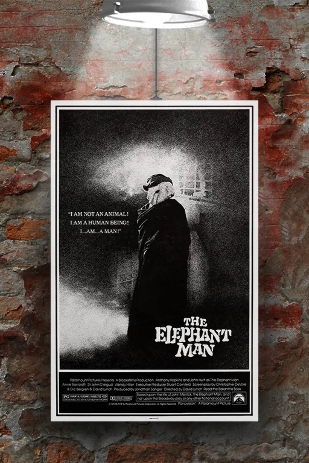 The Elephant Man | John Hurt Gloss Film Poster | Vintage Movie Memorabilia | Col, изображение 2