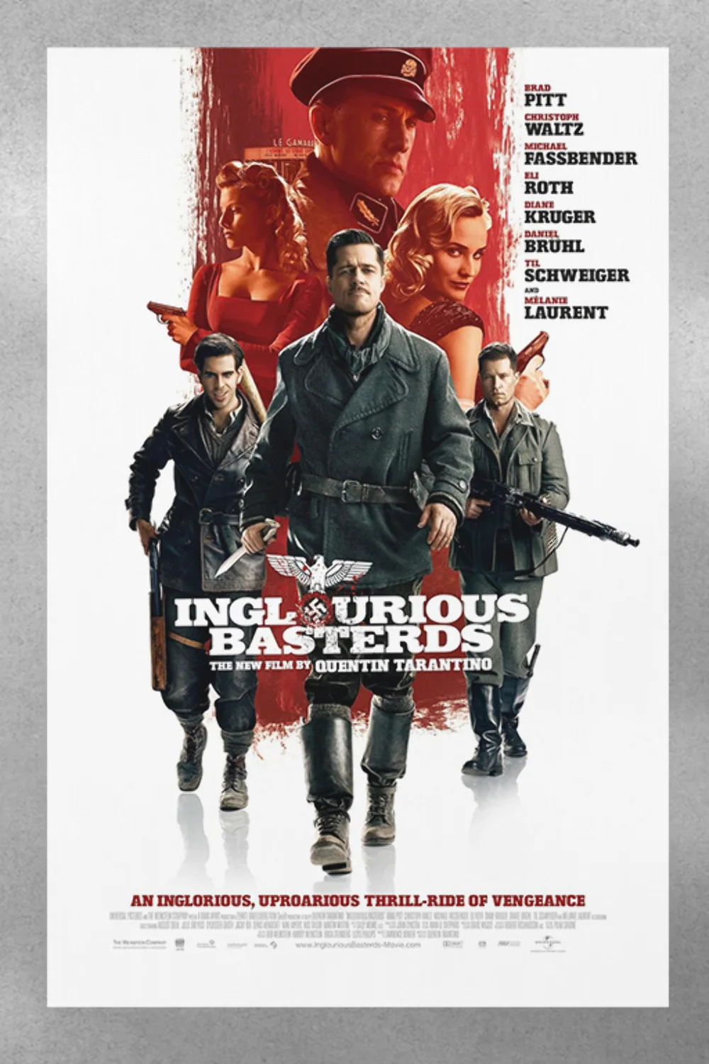 Inglourious Basterds Brad Pitt Premium Gloss Poster | Quentin Tarantino Film Des, изображение 3