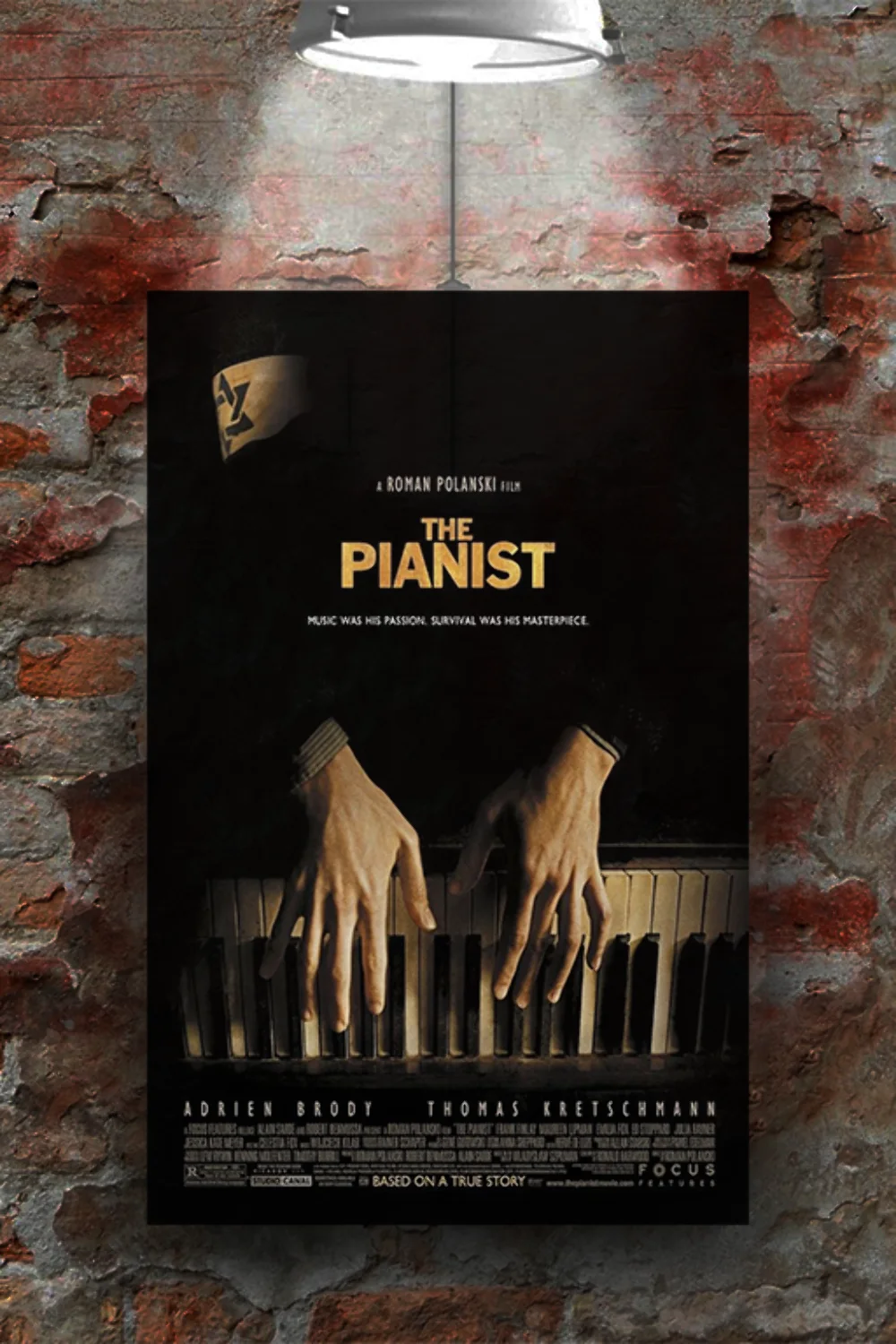 The Pianist Adrien Brody Gloss Poster | Film Artwork | Classic Movie Decor, изображение 2