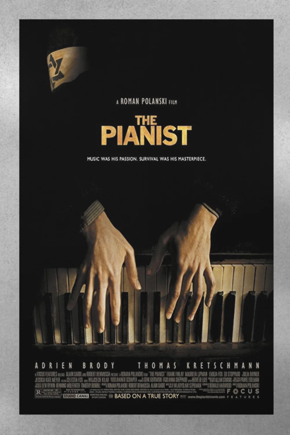 The Pianist Adrien Brody Gloss Poster | Film Artwork | Classic Movie Decor, изображение 3