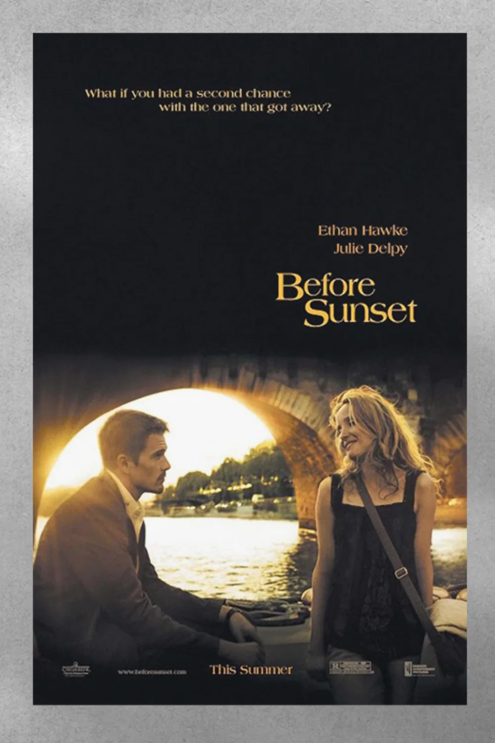 Before Sunset Ethan Hawke & Julie Delpy Film Poster | Romantic Movie Decor | Vin, изображение 3