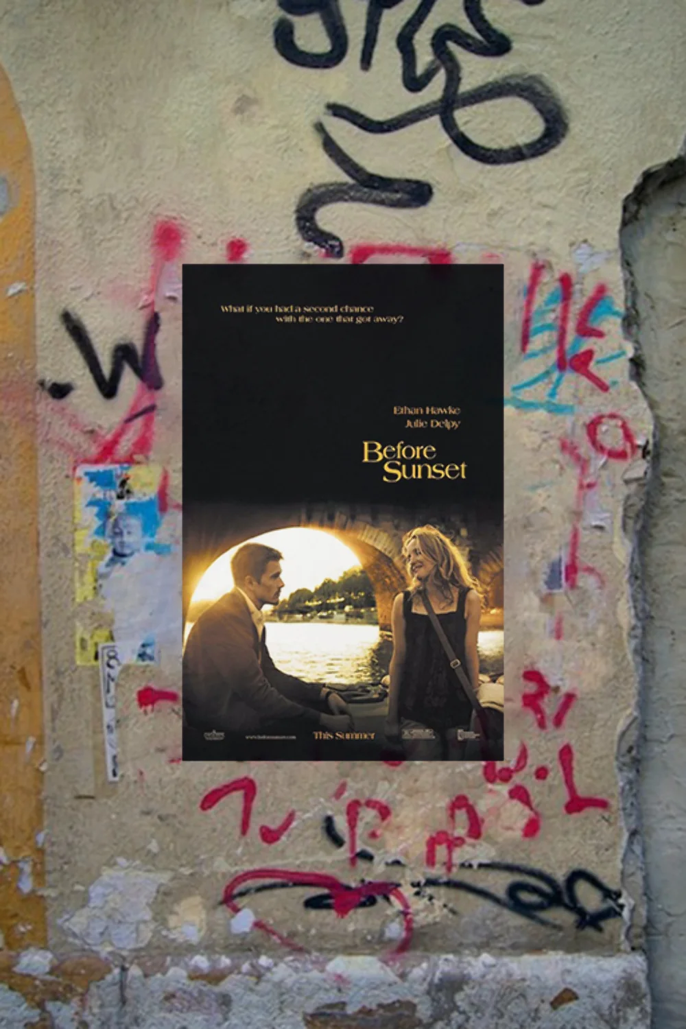 Before Sunset Ethan Hawke & Julie Delpy Film Poster | Romantic Movie Decor | Vin, изображение 4