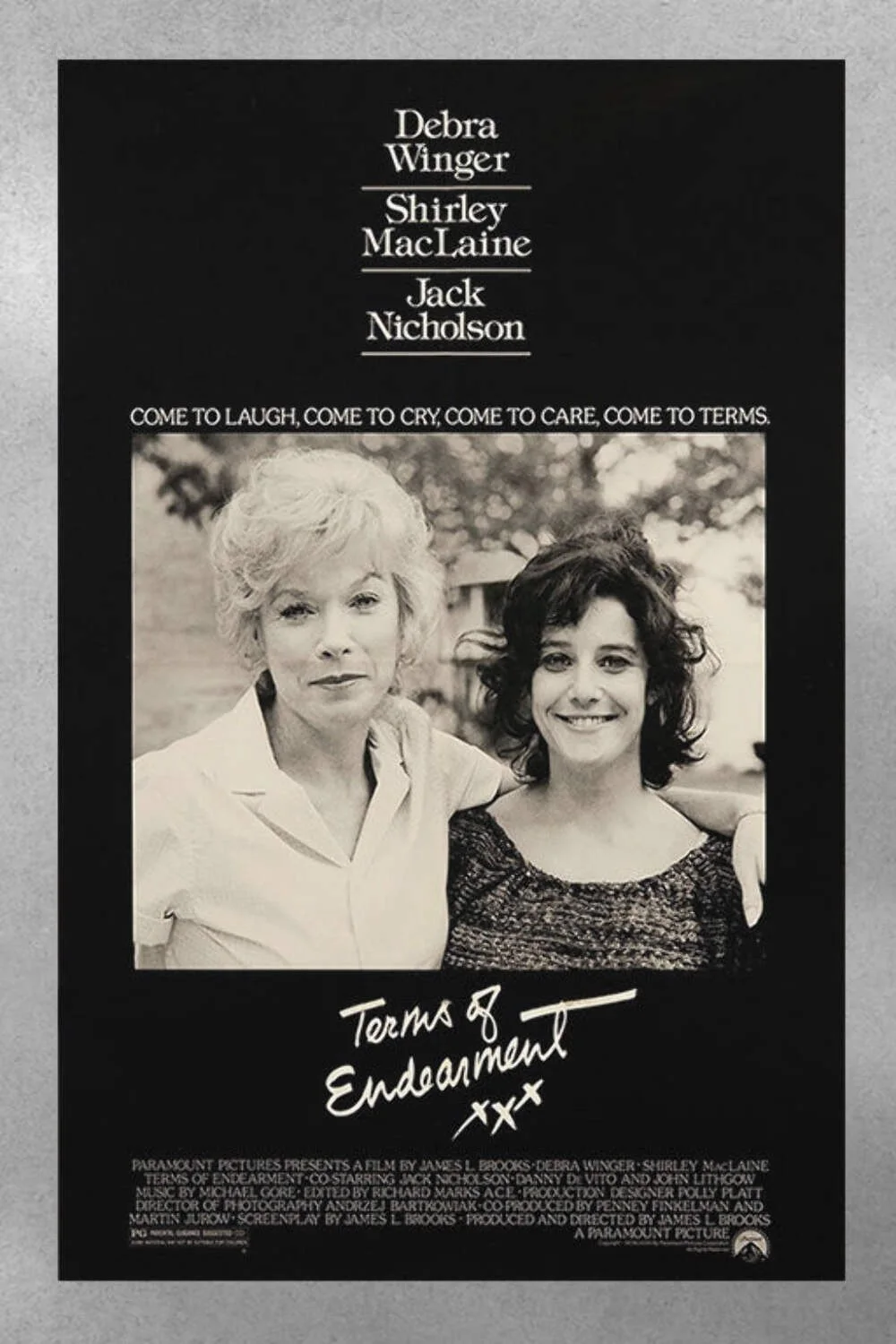 Terms of Endearment Shirley MacLaine & Debra Winger Glossy Movie Poster | Vintag, изображение 3