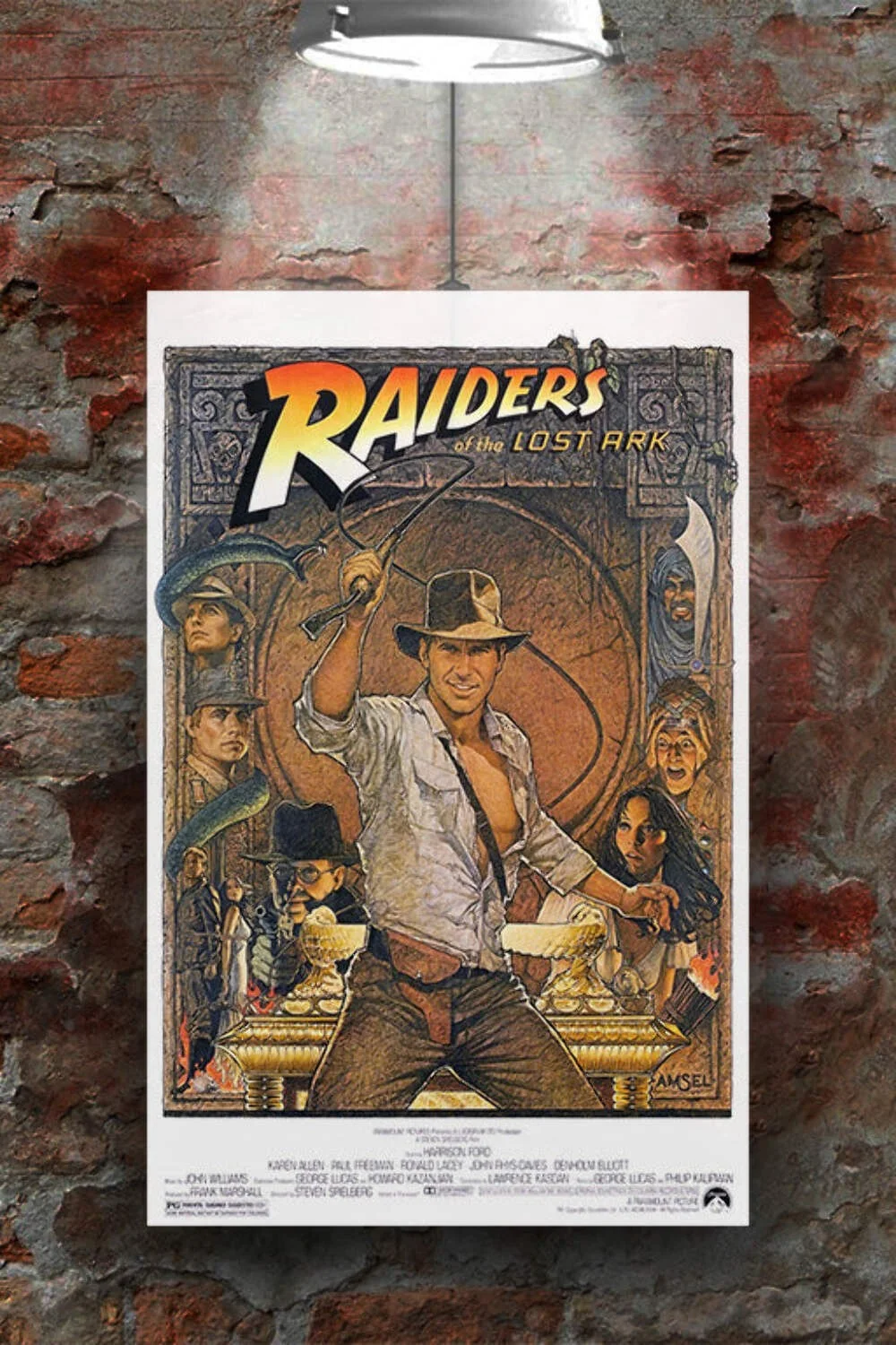 Raiders of the Lost Ark Harrison Ford | Movie Poster | Vintage Film Print | Indi, изображение 2