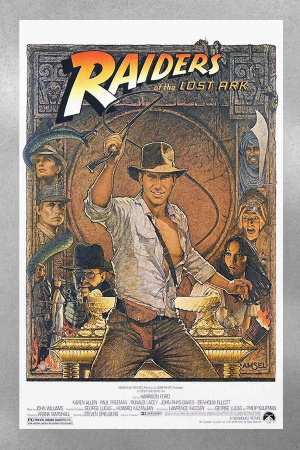 Raiders of the Lost Ark Harrison Ford | Movie Poster | Vintage Film Print | Indi, изображение 3