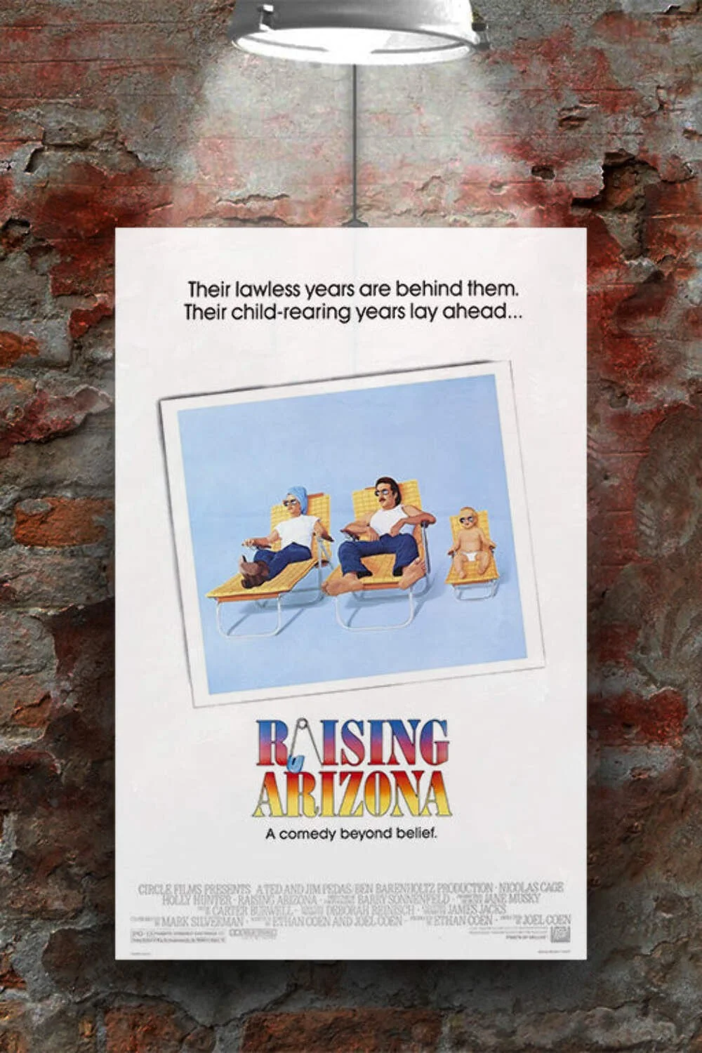 Raising Arizona Nicolas Cage Poster | Coen Brothers Movie Print | Retro Film Wal, изображение 2