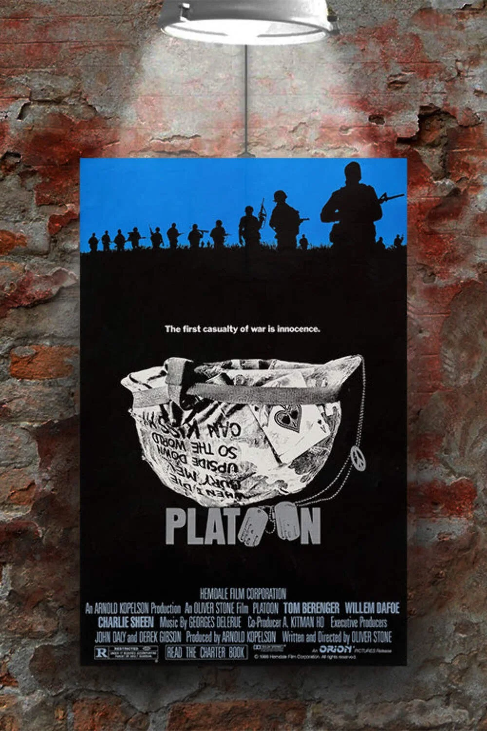 Platoon Charlie Sheen Poster | War Movie Wall Art | 80s Film Print | Glossy Viet, изображение 2