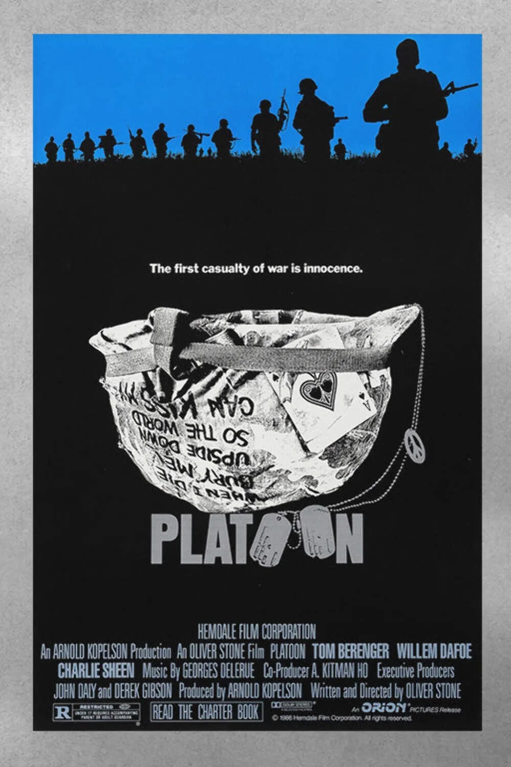 Platoon Charlie Sheen Poster | War Movie Wall Art | 80s Film Print | Glossy Viet, изображение 3