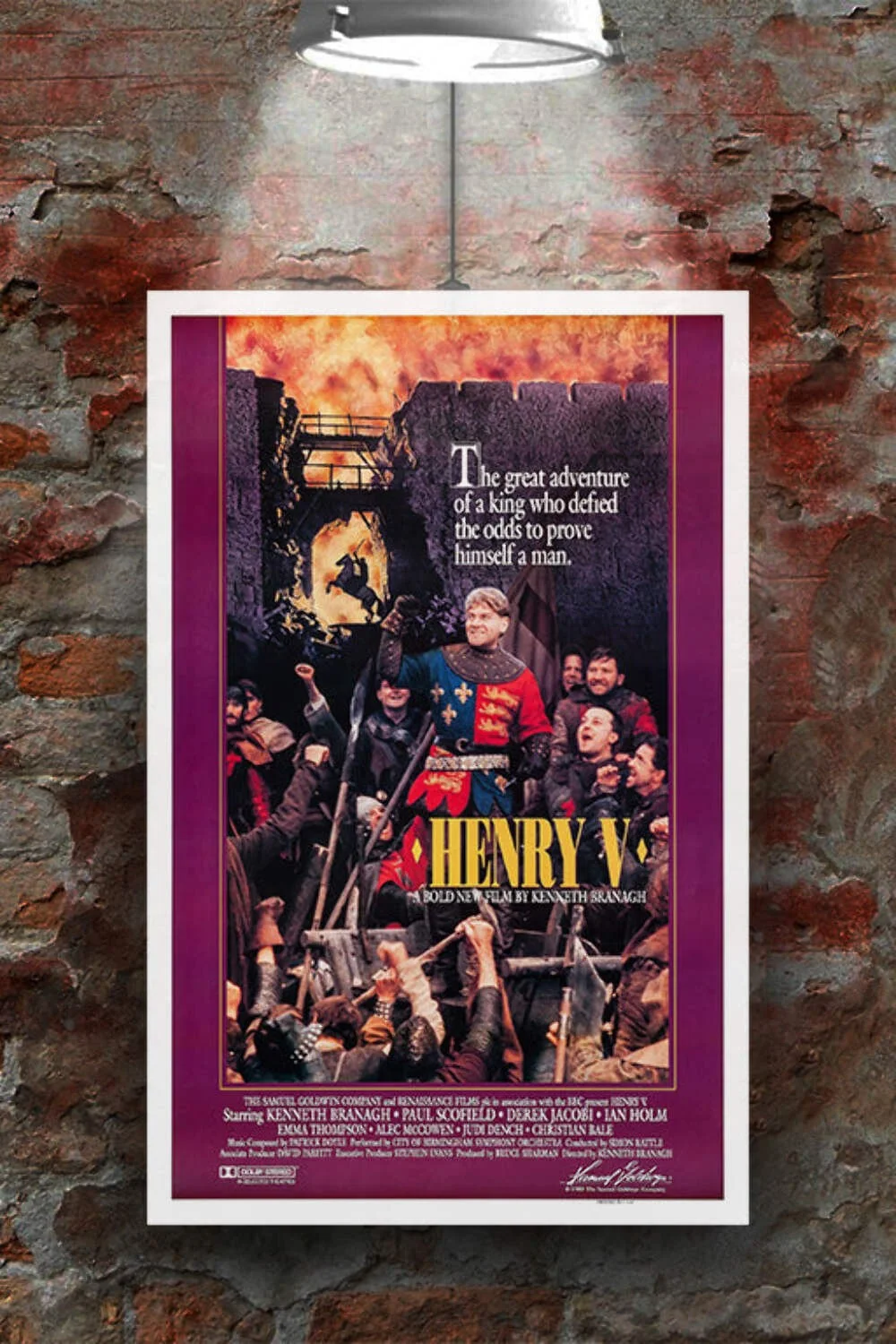 Henry V Kenneth Branagh | Gloss Poster | Shakespeare Movie Art | Historical Film, изображение 2