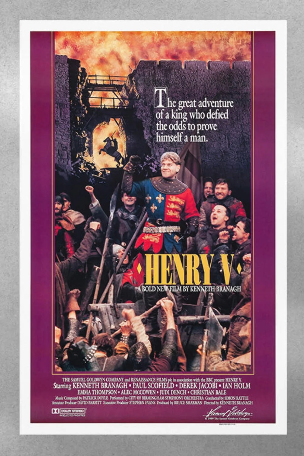 Henry V Kenneth Branagh | Gloss Poster | Shakespeare Movie Art | Historical Film, изображение 3