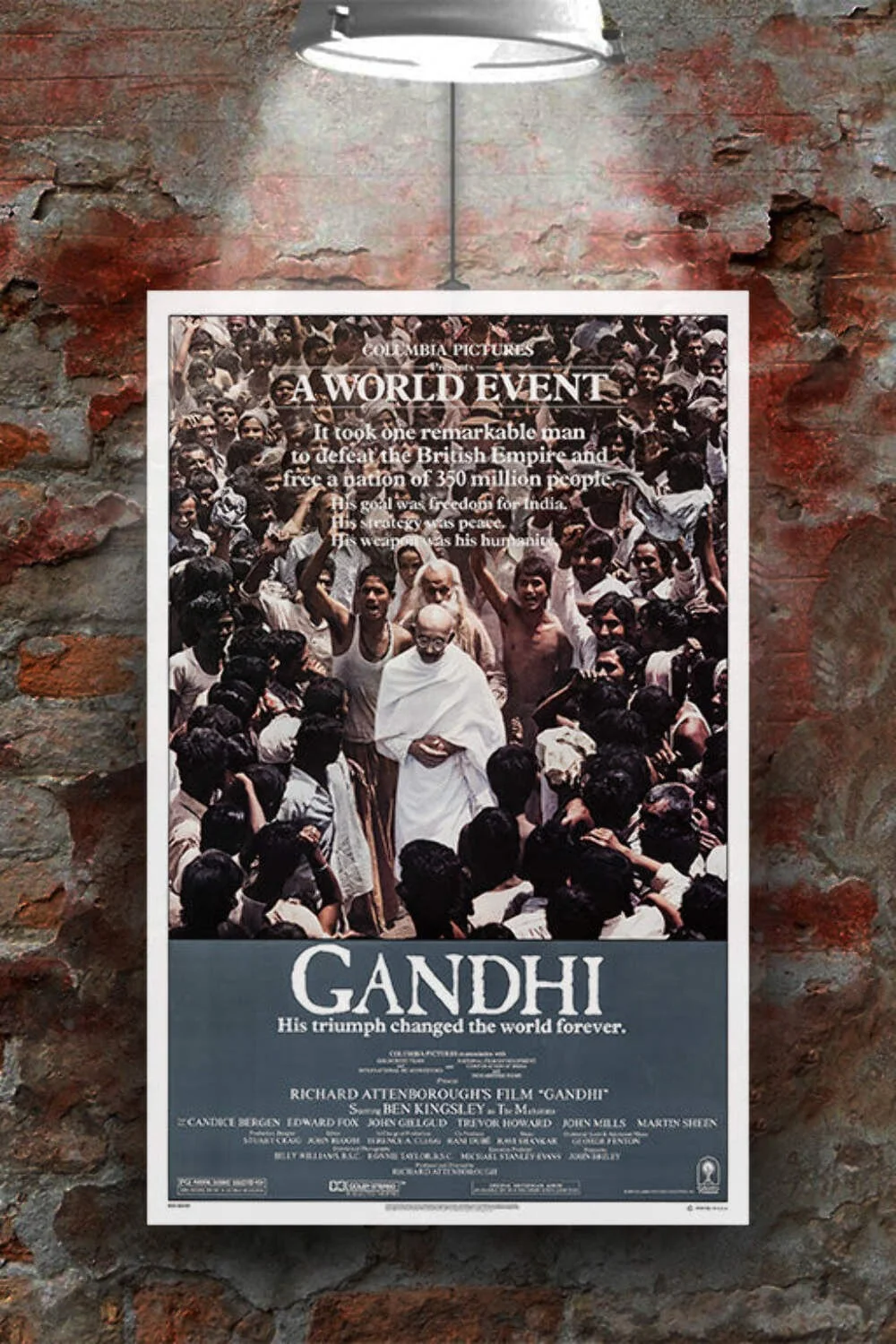 Gandhi Ben Kingsley | Vintage Movie Poster | Classic Film Art | Historical Drama, изображение 2