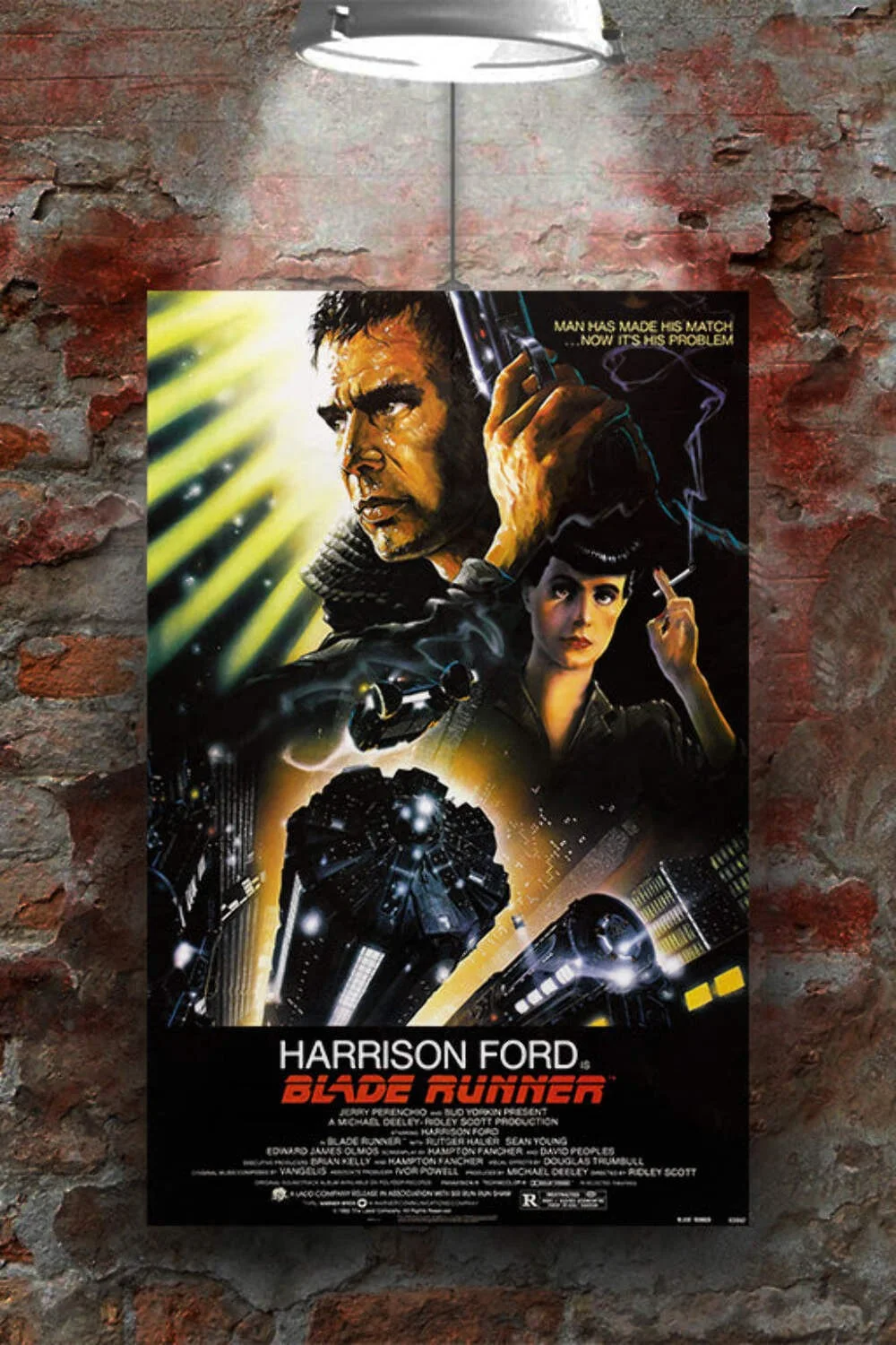Blade Runner Harrison Ford Poster | Sci-Fi Movie Art | Retro Film Print | Cyberp, изображение 2