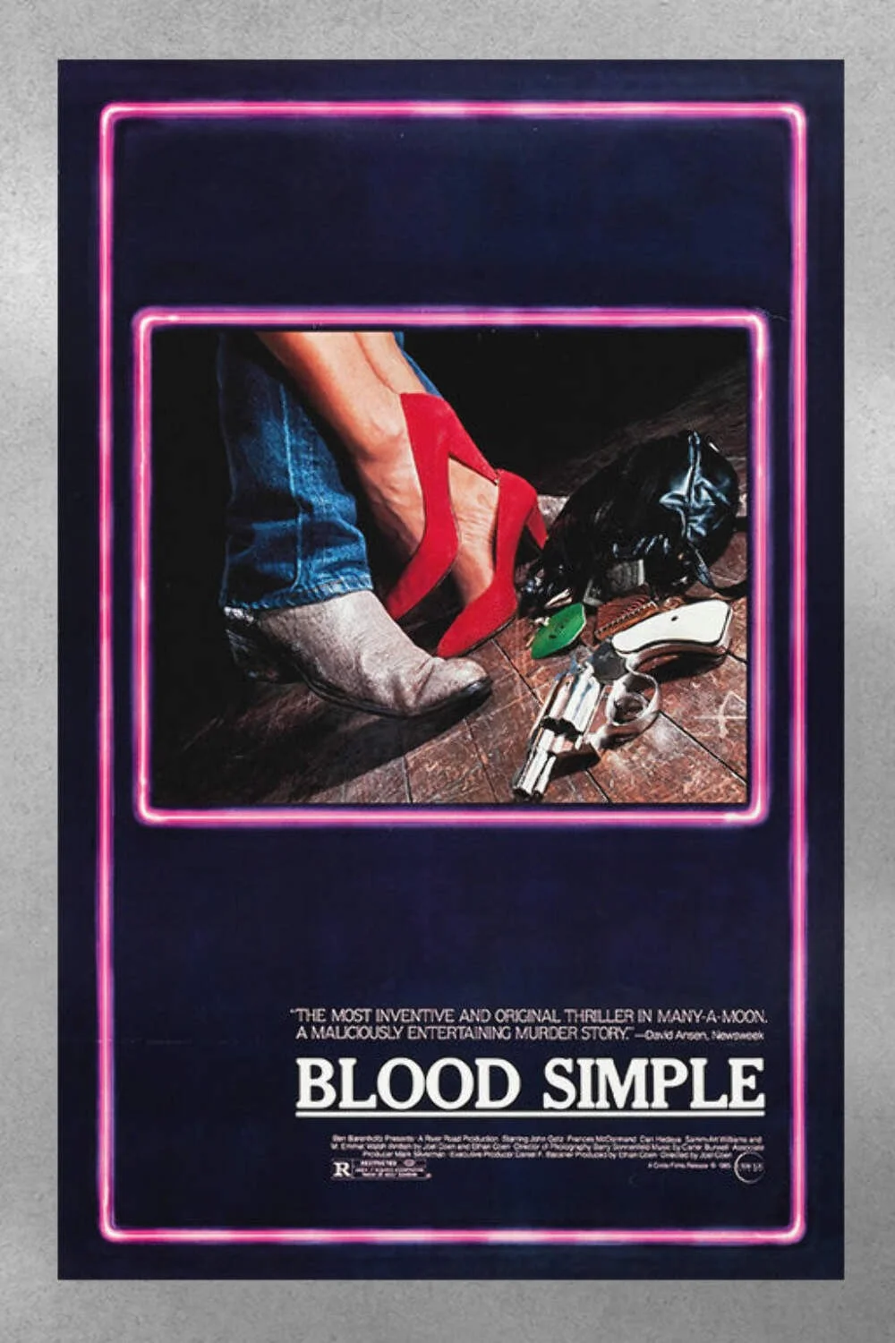 Blood Simple | John Getz | Frances McDormand | Glossy Movie Poster | Coen Brothe, изображение 3