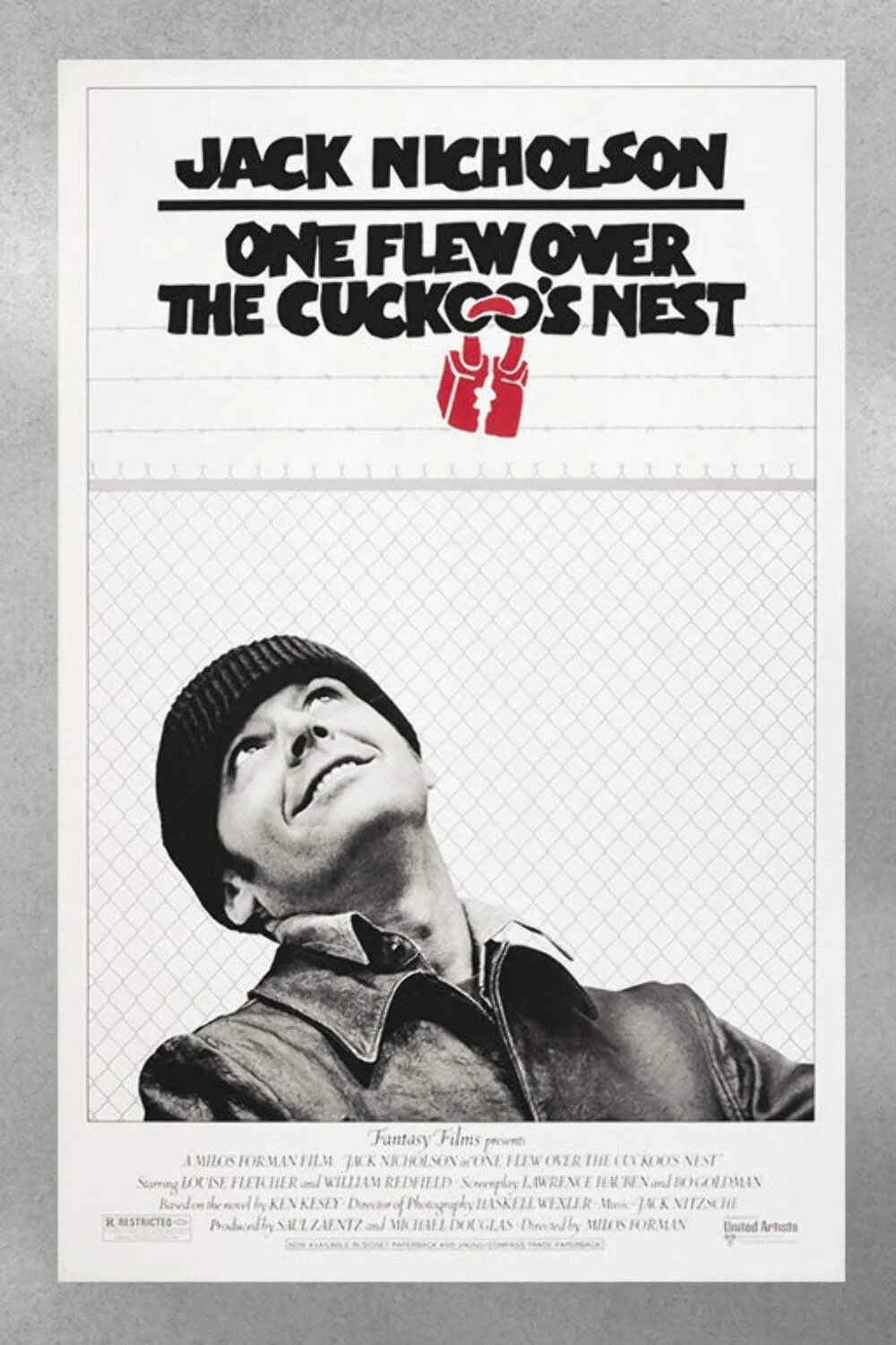 One Flew Over The Cuckoos Nest Jack Nicholson Gloss Poster | Movie Art Print | C, image 3