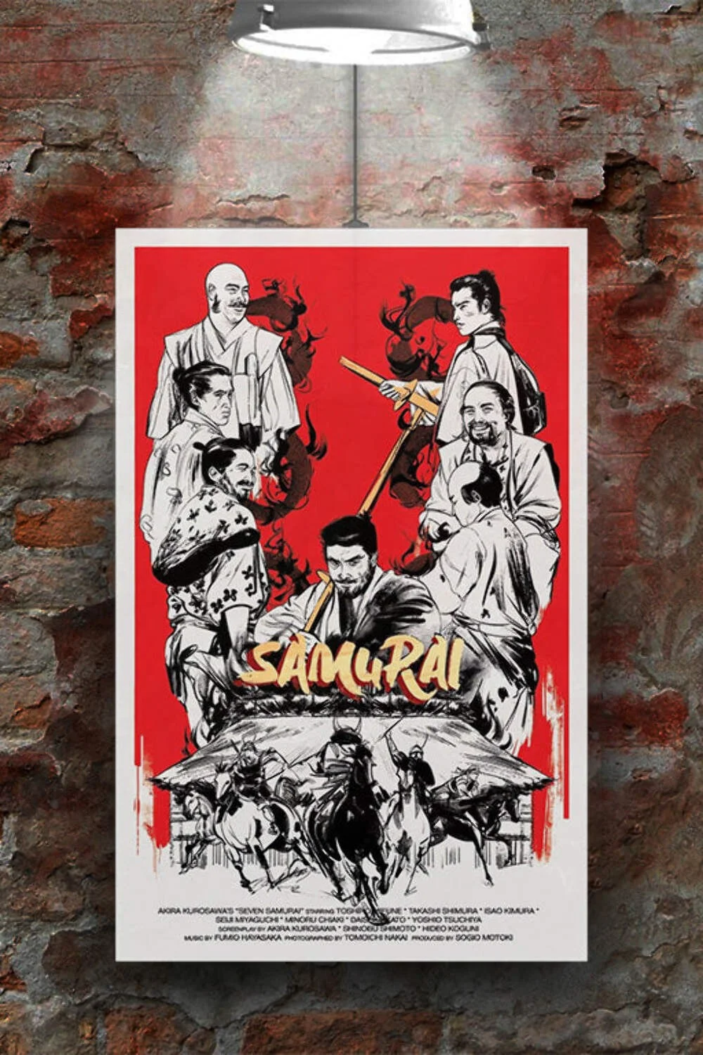 Seven Samurai Toshiro Mifune Gloss Poster | Akira Kurosawa Film Art | Japanese C, изображение 2