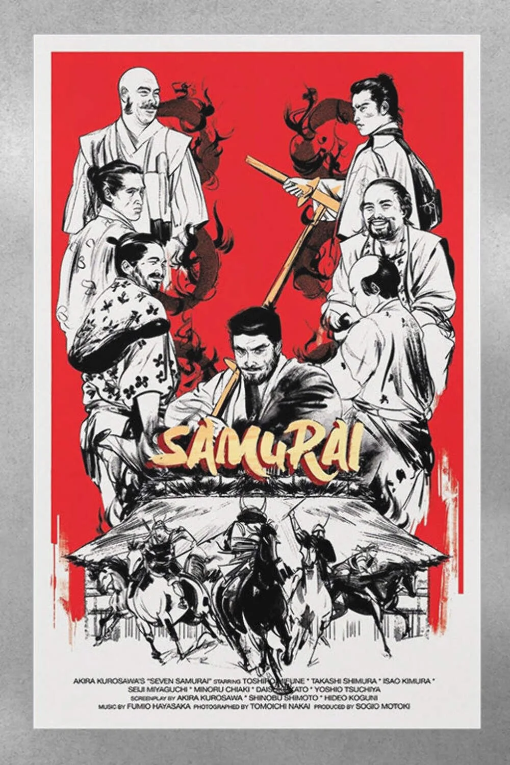 Seven Samurai Toshiro Mifune Gloss Poster | Akira Kurosawa Film Art | Japanese C, изображение 3