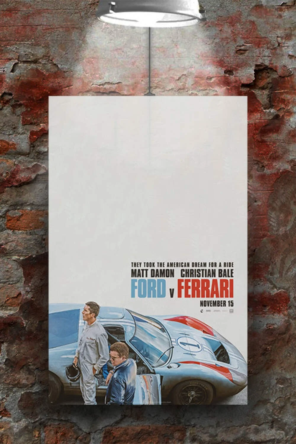 Ford V Ferrari Matt Damon Christian Bale | Classic Racing Film Poster | High-Glo, изображение 2