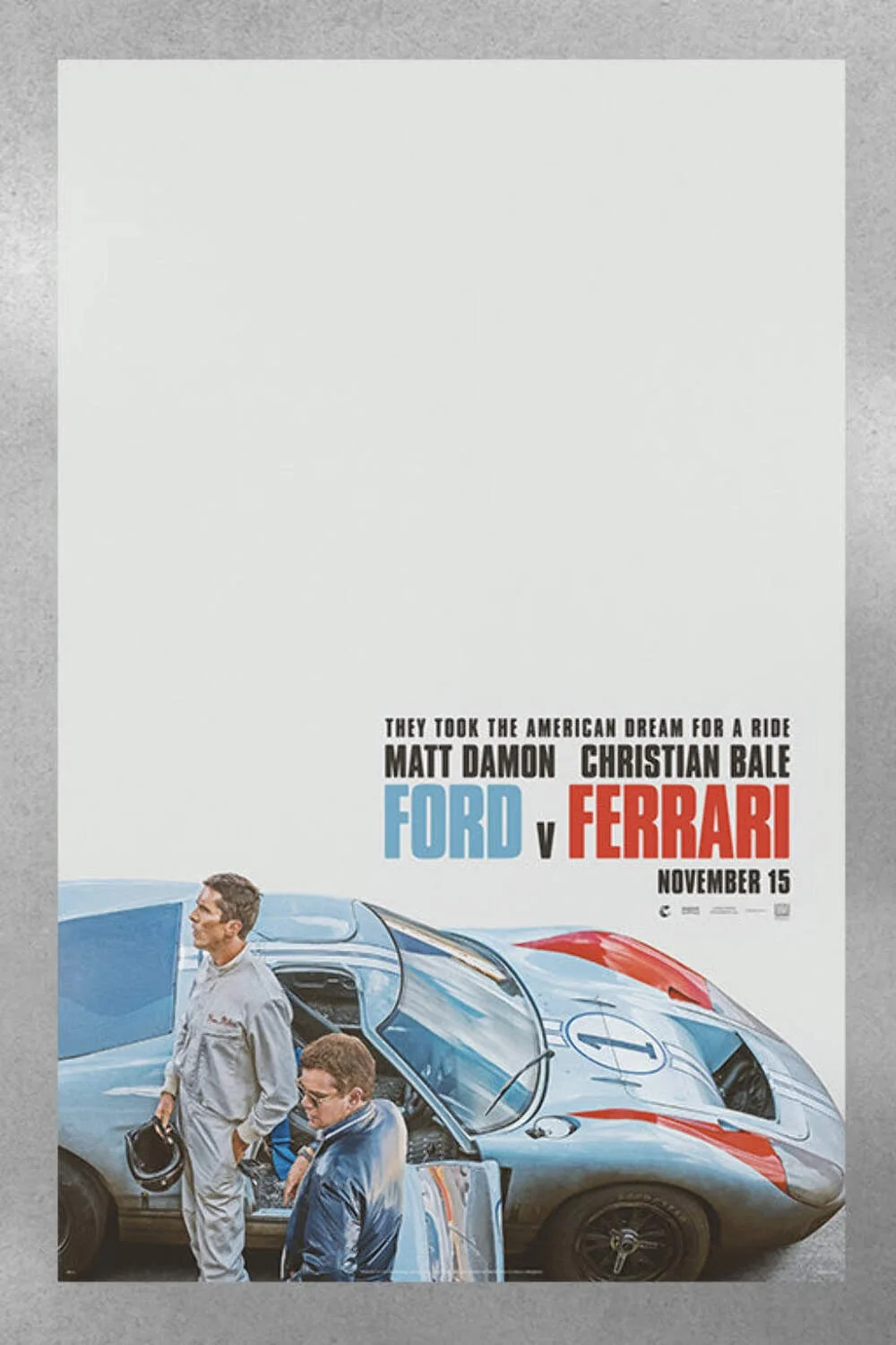 Ford V Ferrari Matt Damon Christian Bale | Classic Racing Film Poster | High-Glo, изображение 3