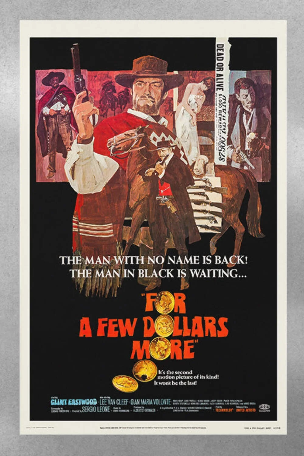 For A Few Dollars More Clint Eastwood Gloss Poster | Western Film Art Print | Vi, изображение 3
