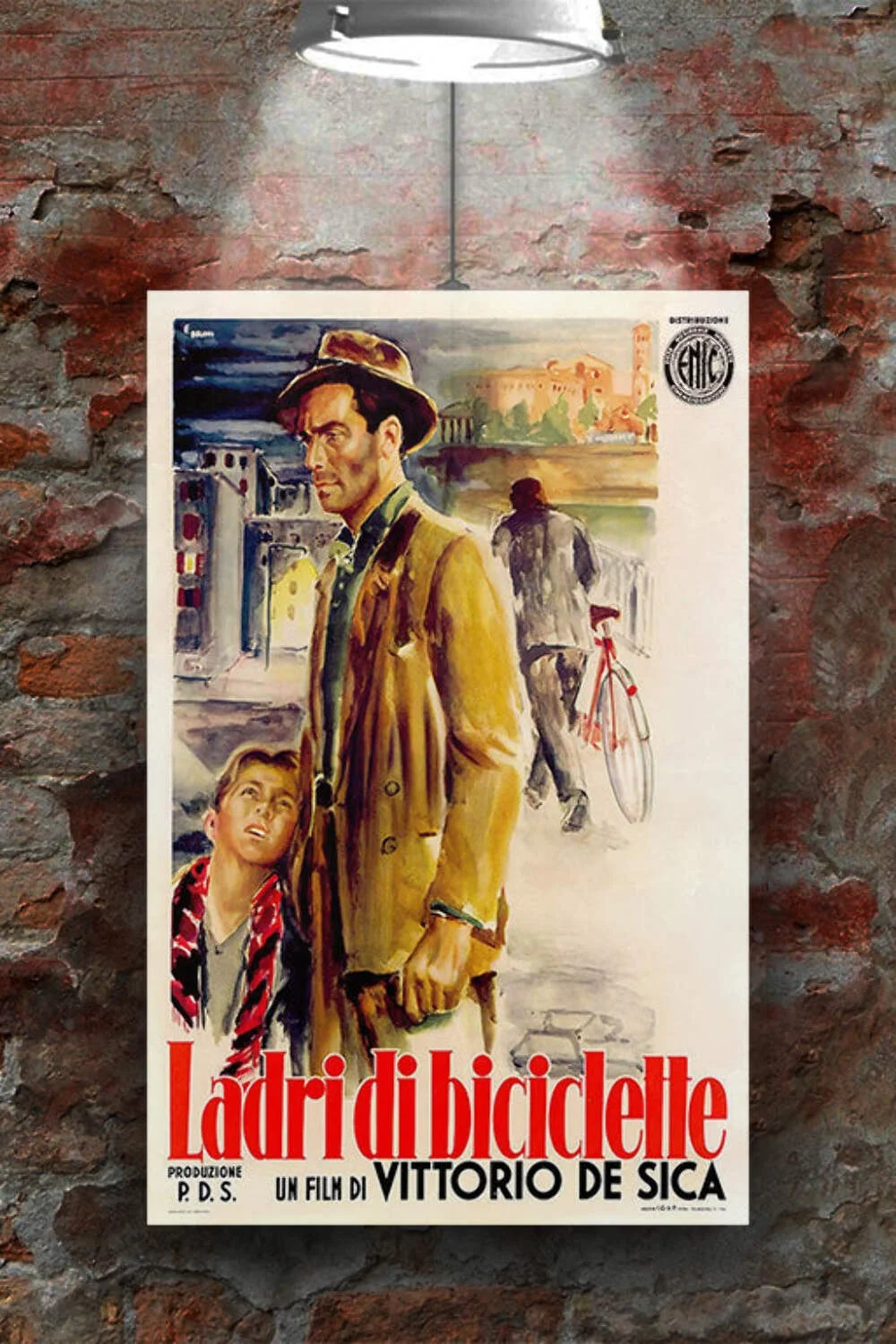 Bicycle Thieves | Lamberto Maggiorani | Vittorio De Sica Film Art Poster | Itali, изображение 2
