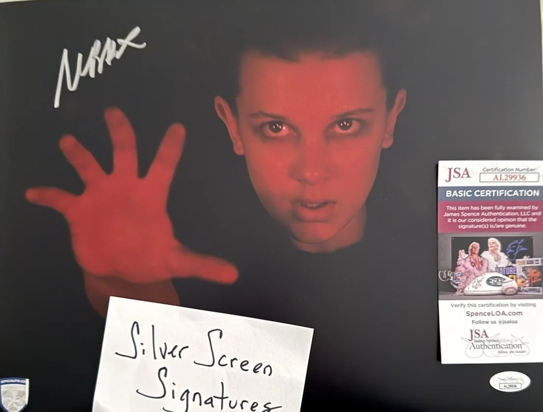 MILLIE BOBBY BROWN autograph ACOA signed 8x10 photography — MILLIE BOBBY BROWN autograph JSA COA signed 11x14 photography Stranger Things