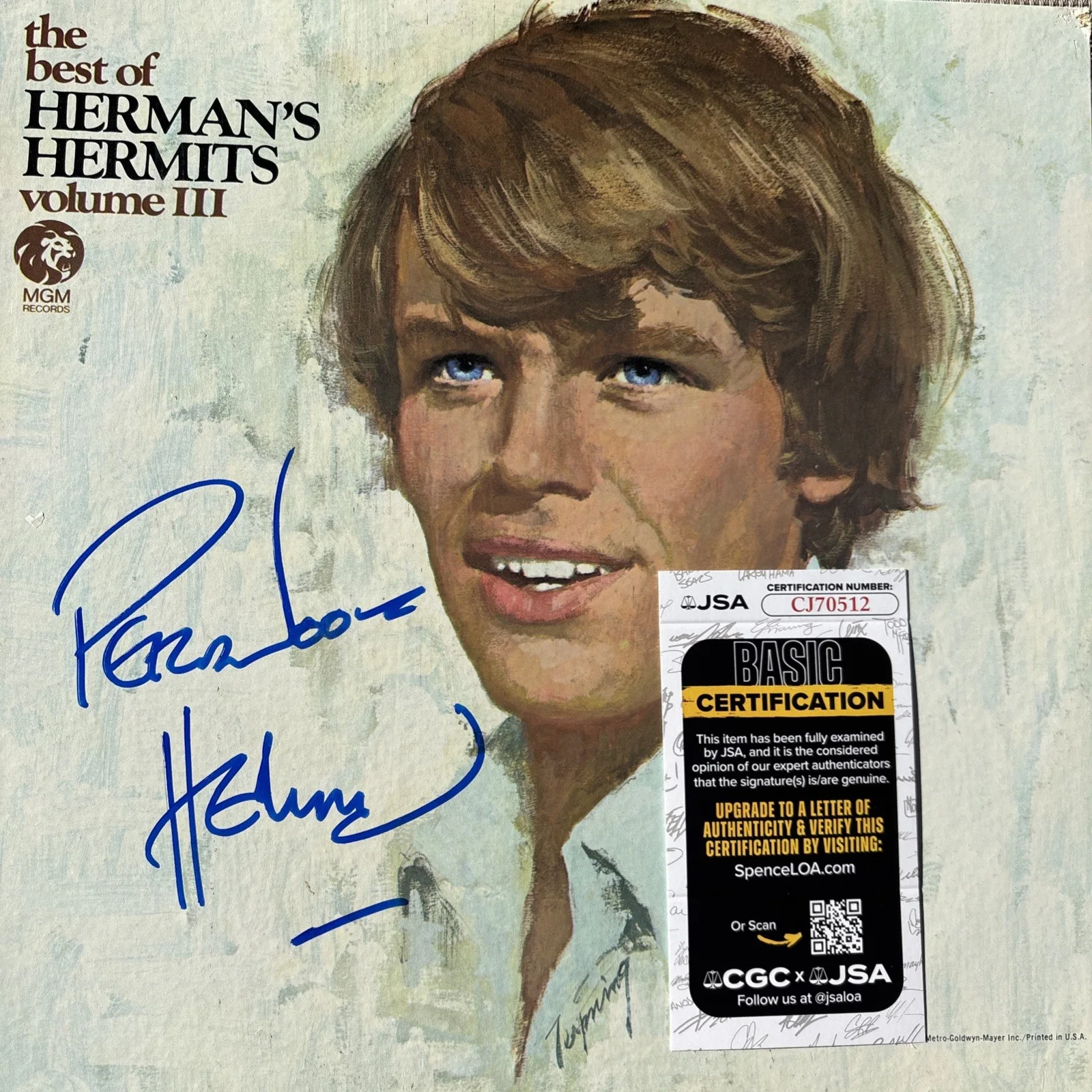 PETER NOONE Signed Best Of Herman’s Hermits Album JSA COA Certified Autog, image 2