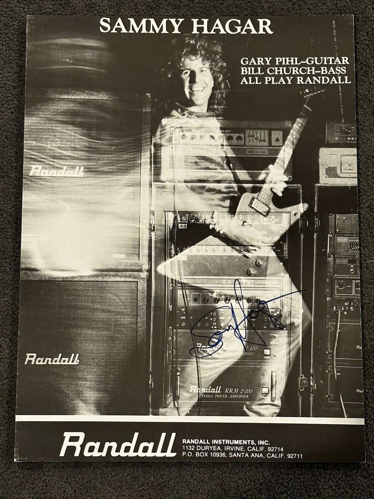 Your Choice Vintage Sammy Hagar Signed Autographed Promo Poster, image 5
