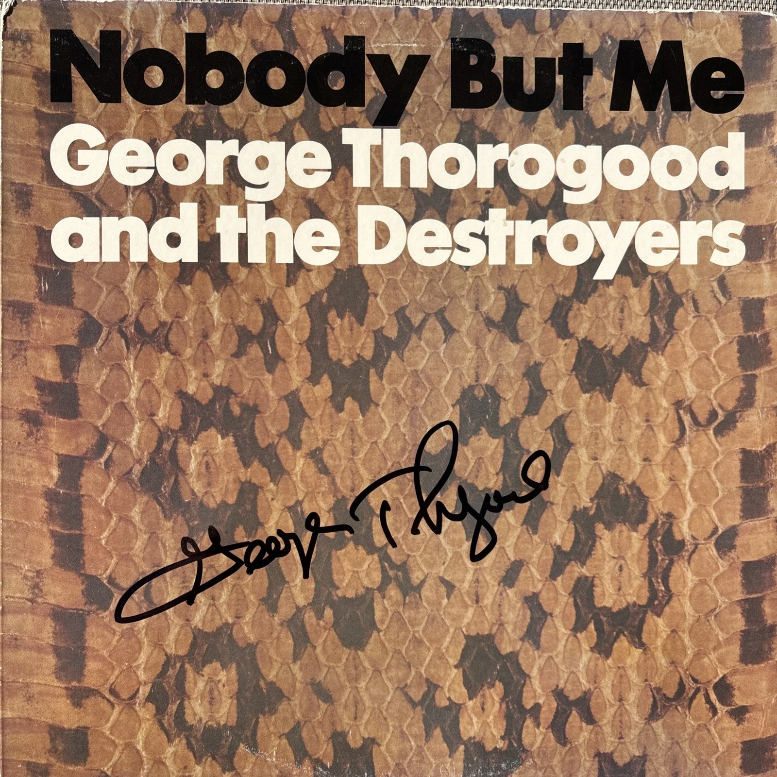 GEORGE THOROGOOD Signed Album Vinyl Promo Record JSA COA Nobody But Me, изображение 2