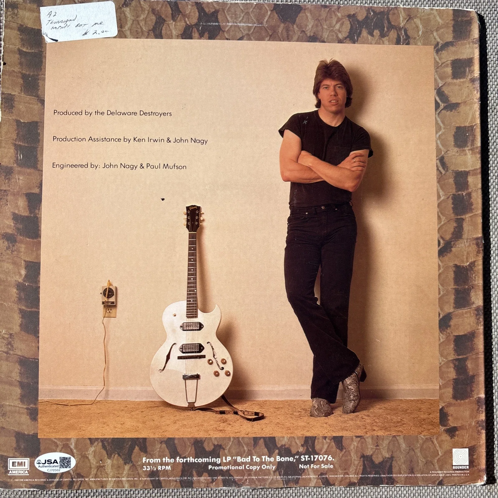 GEORGE THOROGOOD Signed Album Vinyl Promo Record JSA COA Nobody But Me, изображение 4