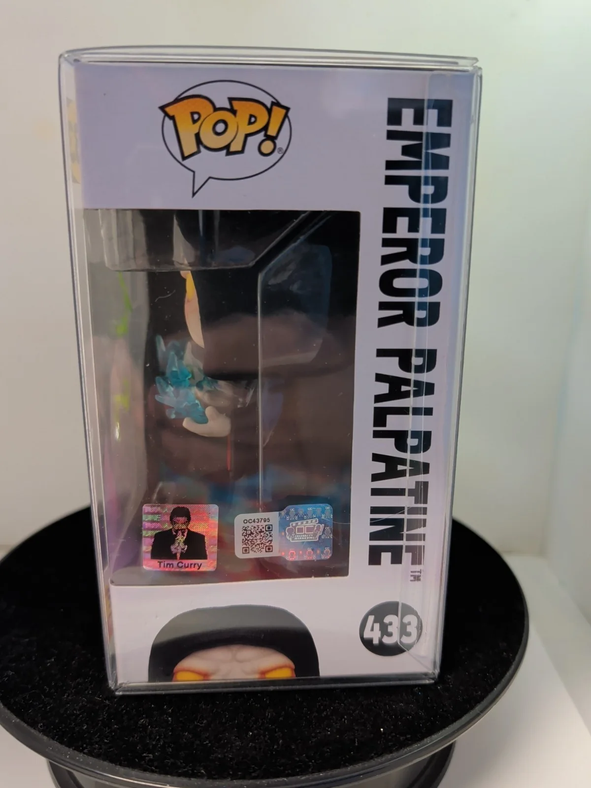 Tim Curry — Funko Pop! Star Wars Emperor Palpatine #433 Signed Tim Curry OC Celebrity COA, image 2