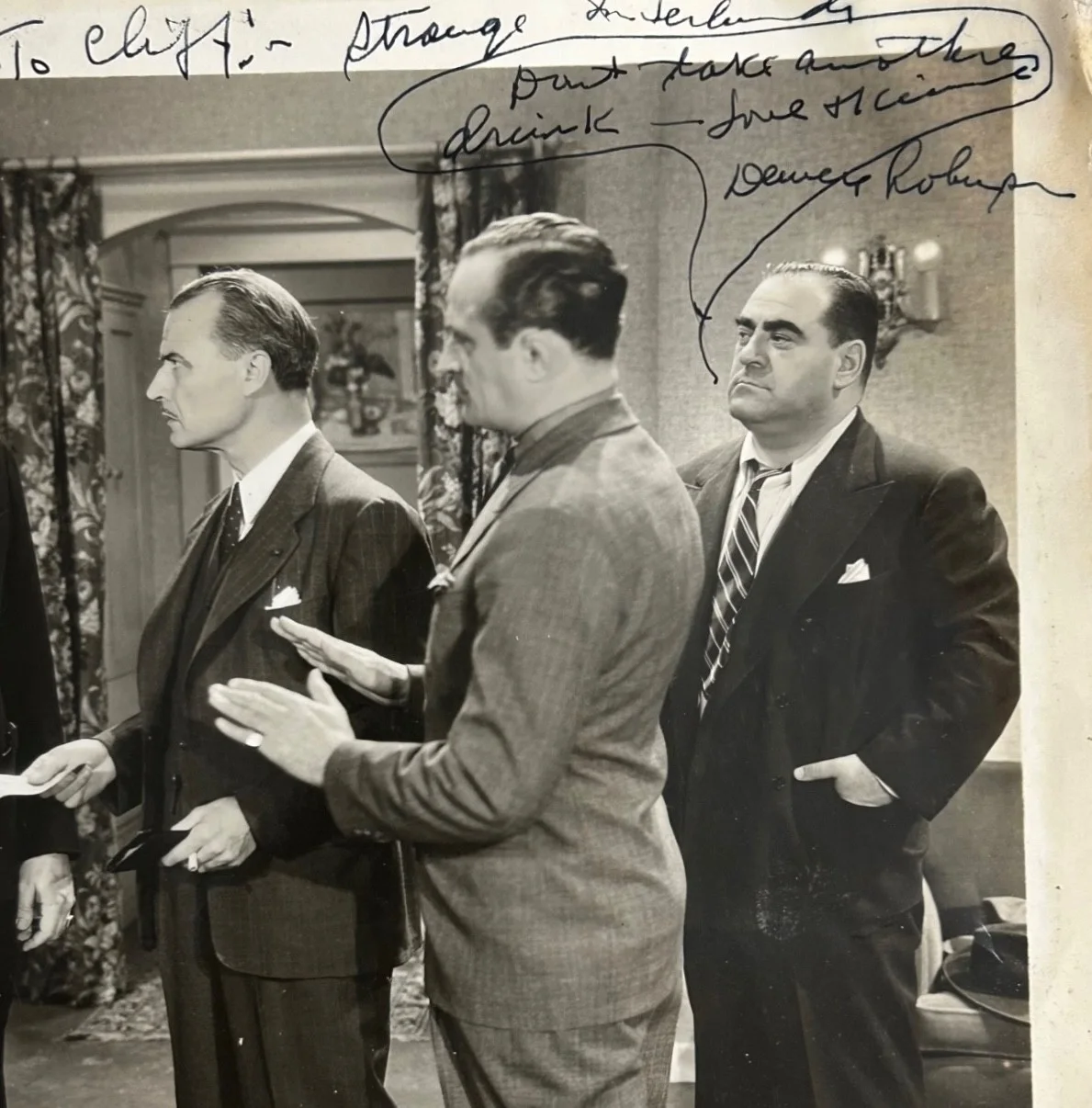 DEWEY ROBINSON—SIGNED PHOTO—8 PRESTON STURGES•KEATON•Casablanca•VAL LEWTON, изображение 3