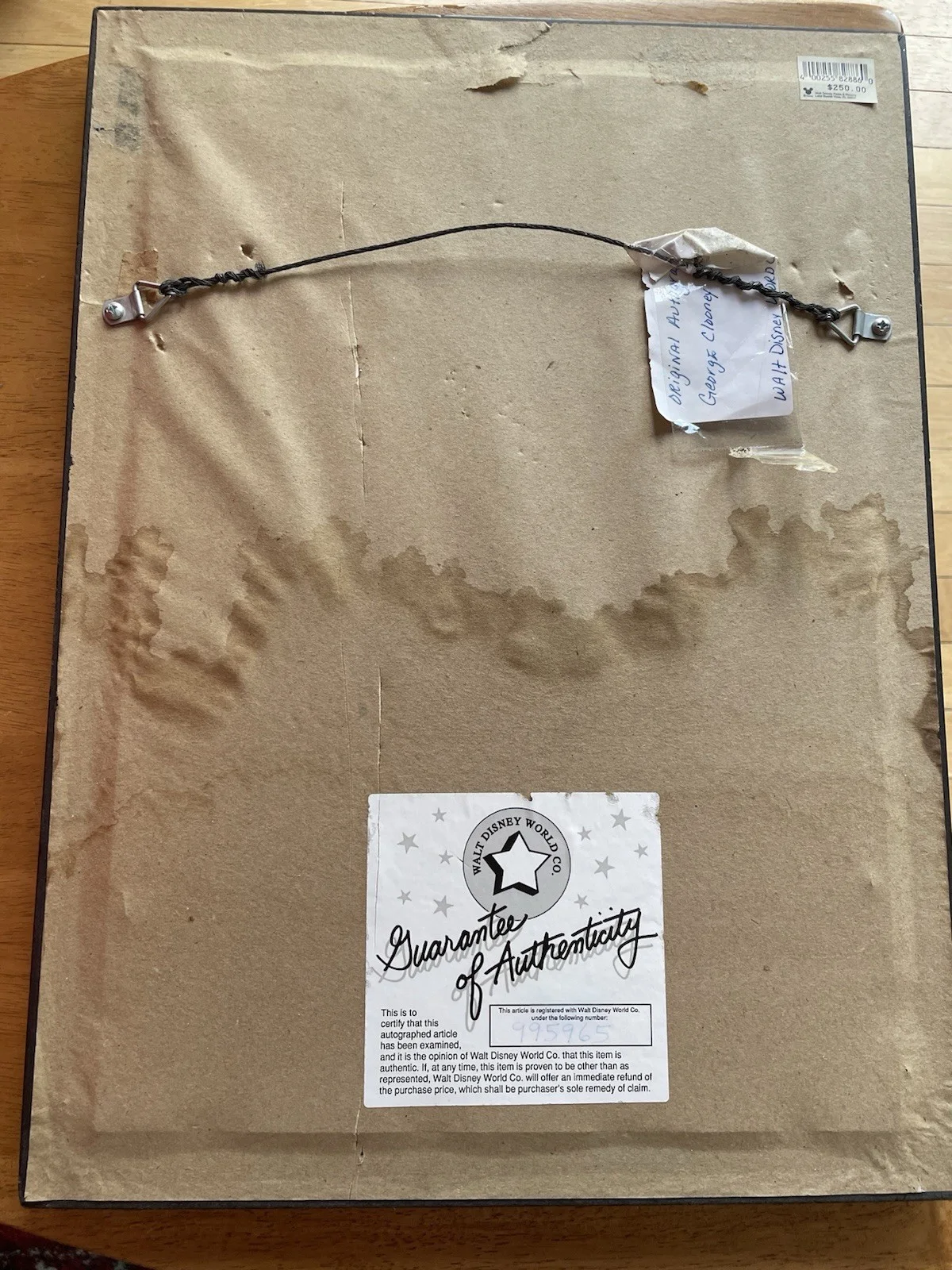 George Clooney — George Clooney Autographed Photo with Disney Authentication COA, image 4