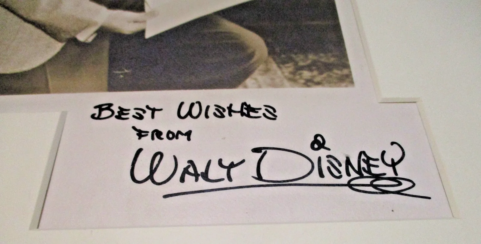 1930's STUDIO HAND-SIGNED Walt Disney PHOTO Matted & Framed, изображение 5