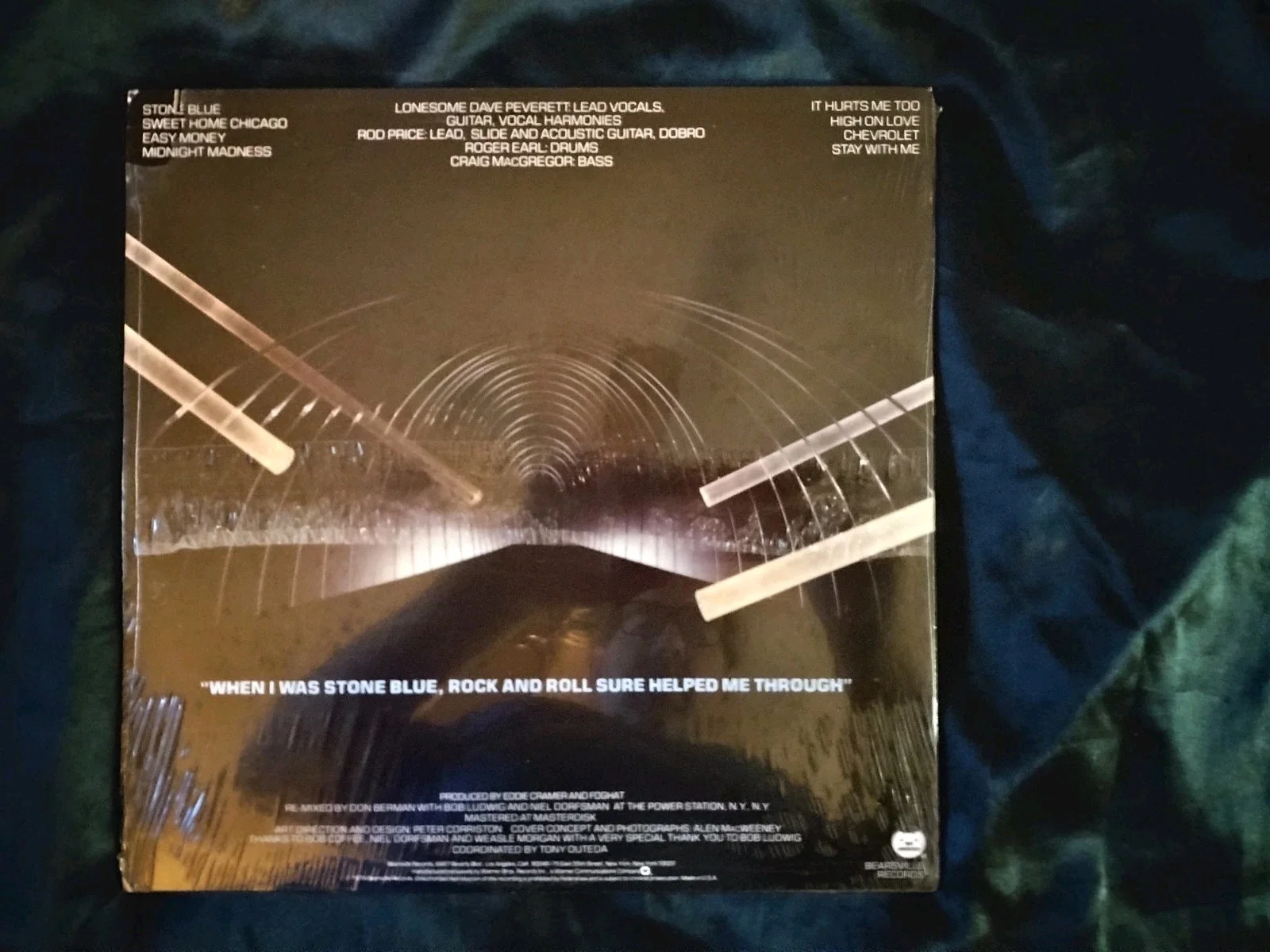 Foghat Stone Blue LP 1st Press Bearsville 1978 SEALED, MINT, изображение 2