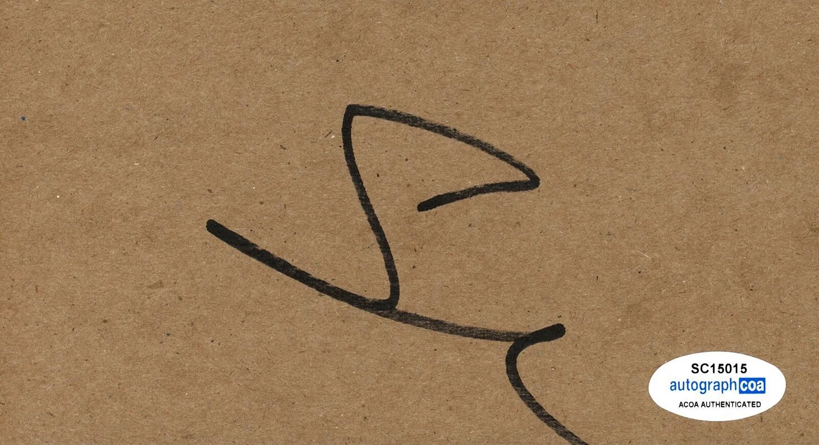 SAM WORTHINGTON — Sam Worthington signed 3x6 Chipboard Cardboard EXACT PROOF Avatar ACOA COA, image 3