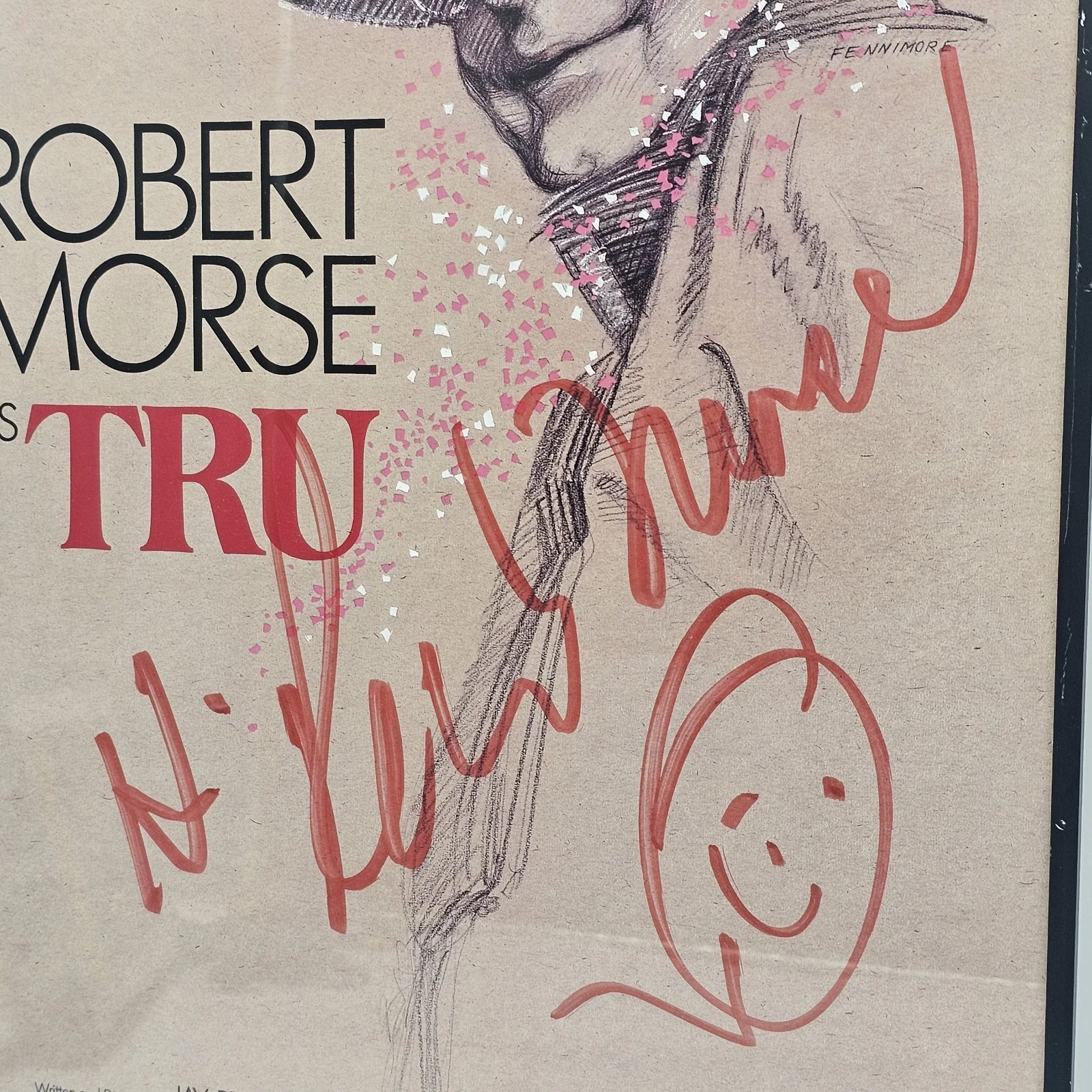 Robert Morse As Tru Poster Booth Theatre Signed Framed Autographed Smily, изображение 2