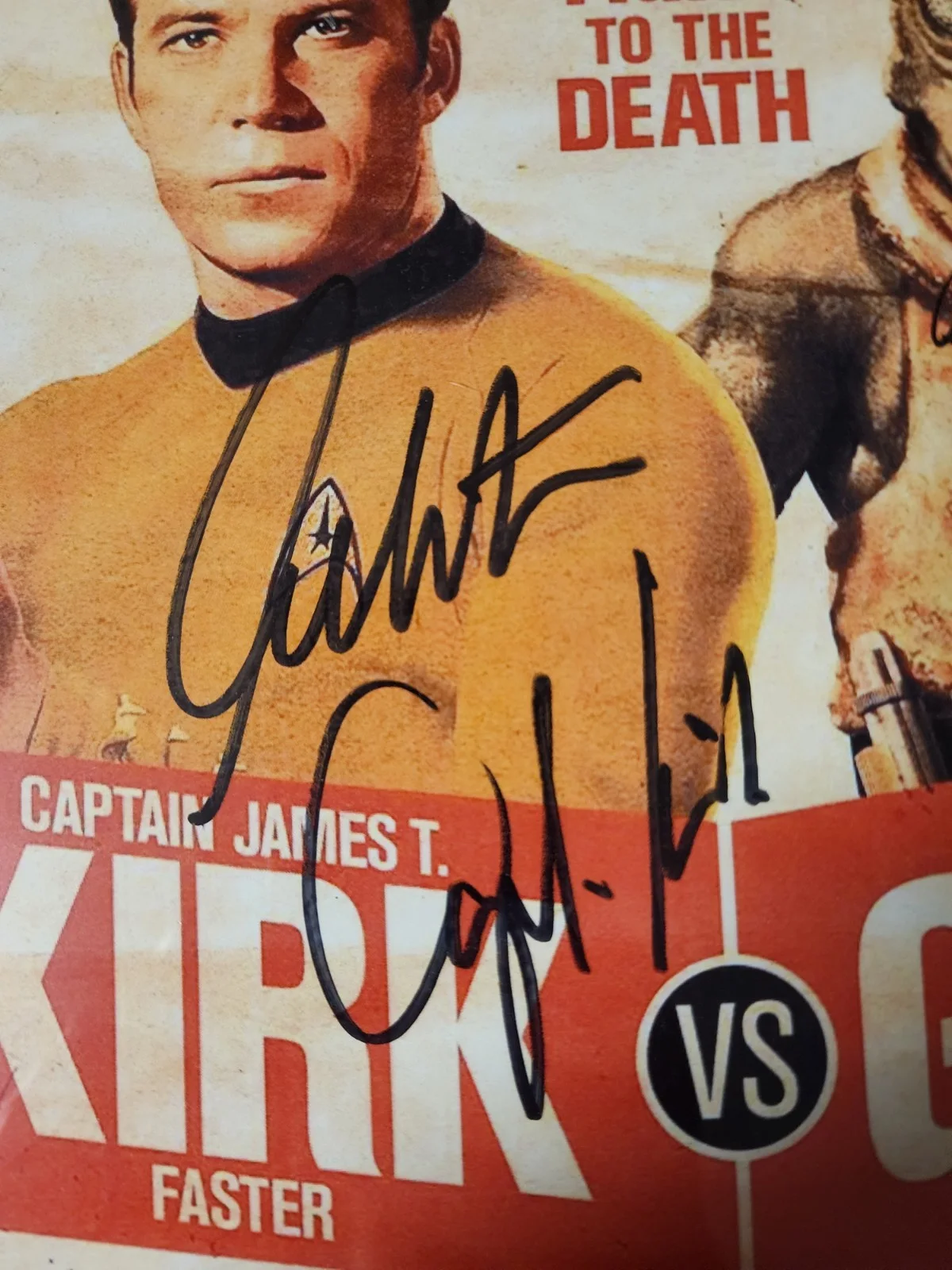 KIRK VS GORN WILLIAM SHATNER & BOBBY CLARK SIGNED INSCRIBED AND FRAMED, изображение 2