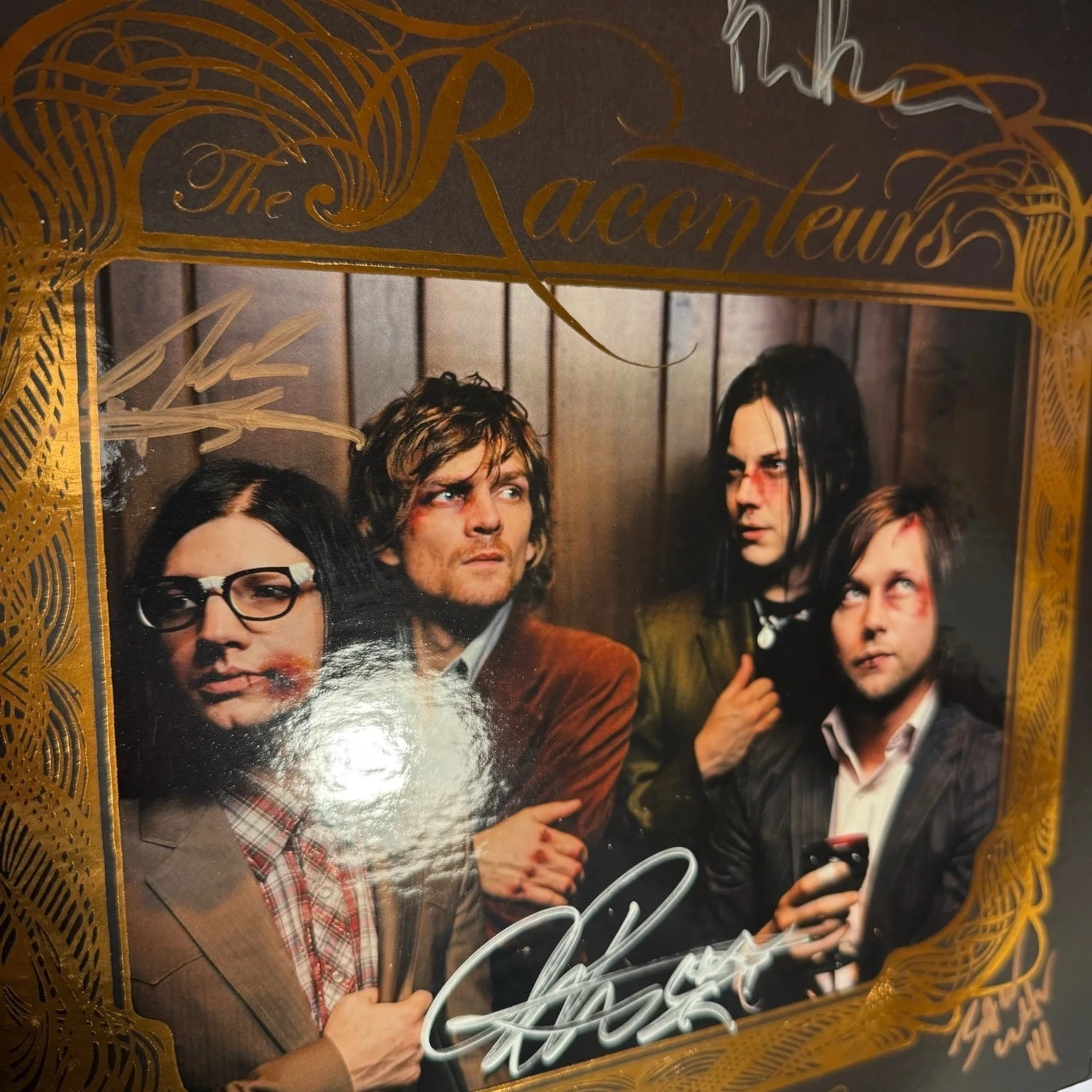 Raconteurs Broken Boy Soldiers Signed LP Jack White Signed Album, image 2